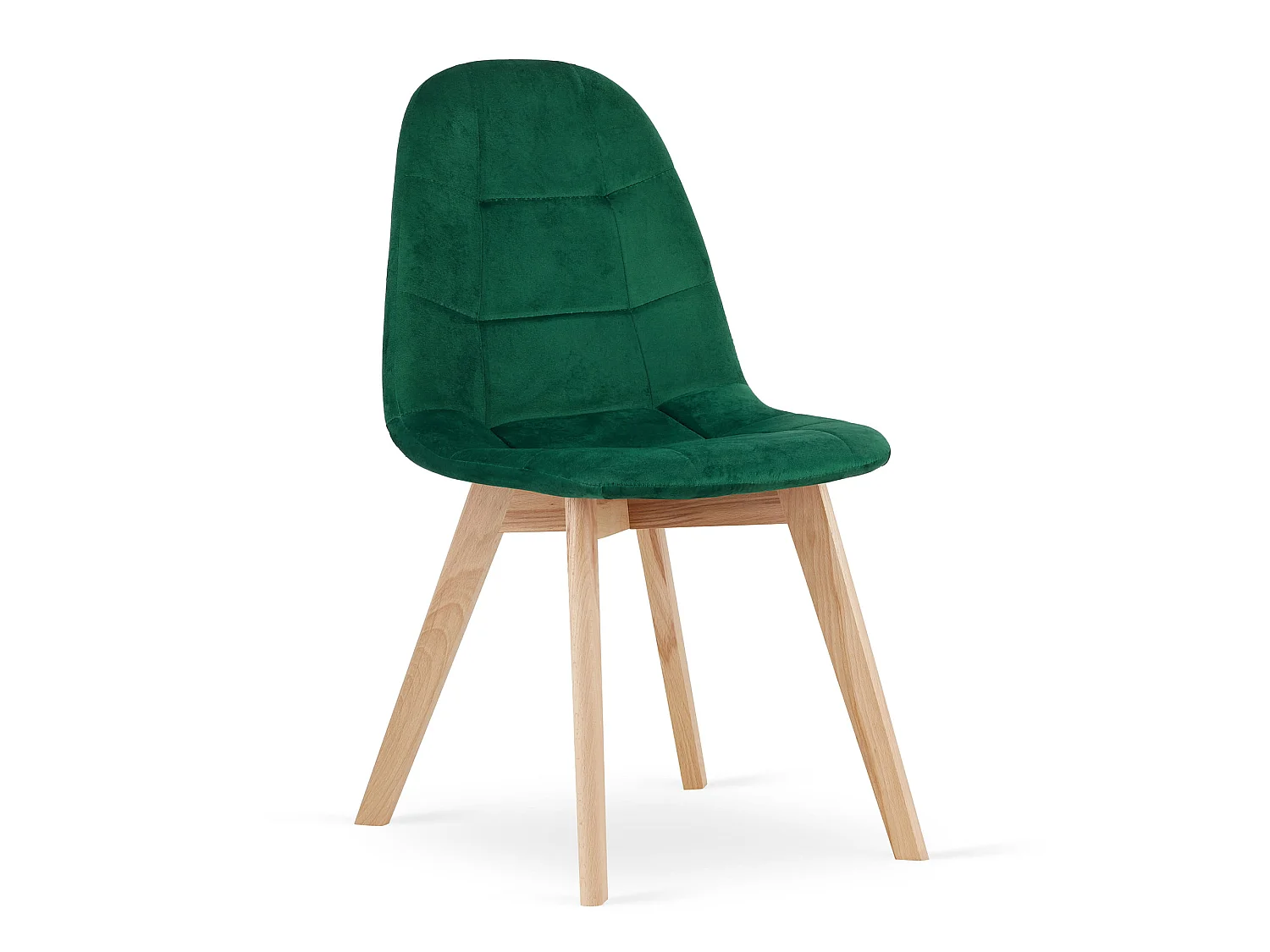 Eetkamerstoel BORA fluweel donkergroen 4x 81,5x44,5x54 cm