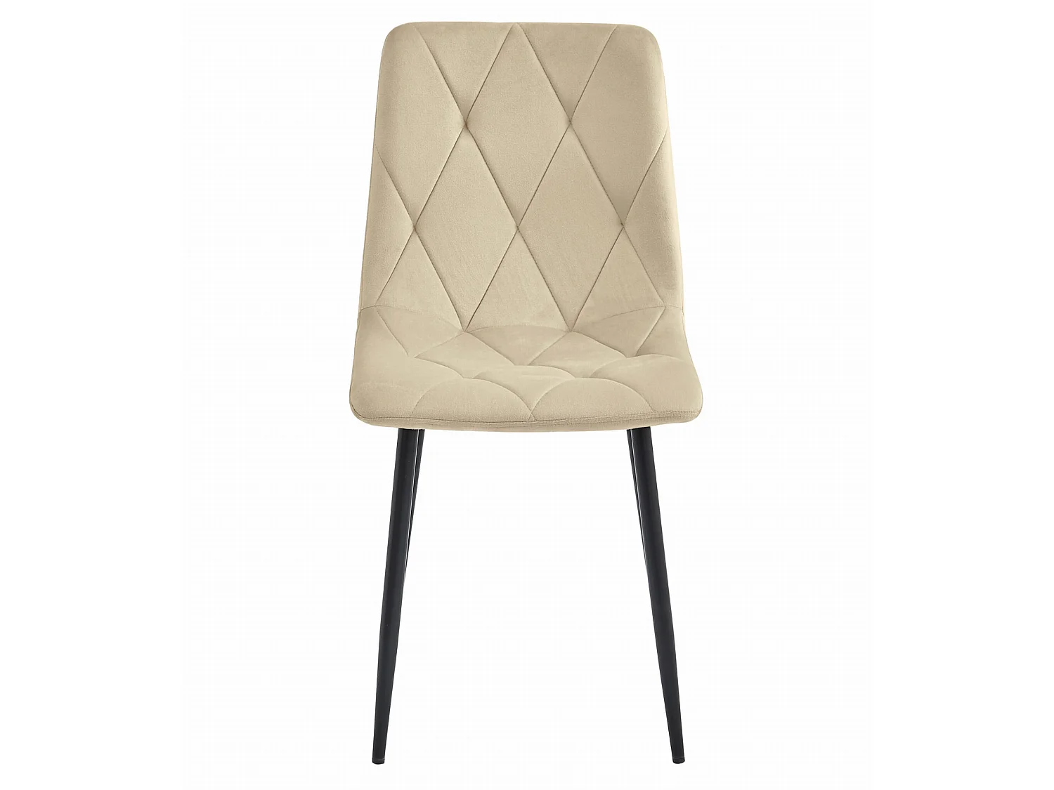 Eetkamerstoel LIBRA fluweel lichtbeige zwart 88,5 cm
