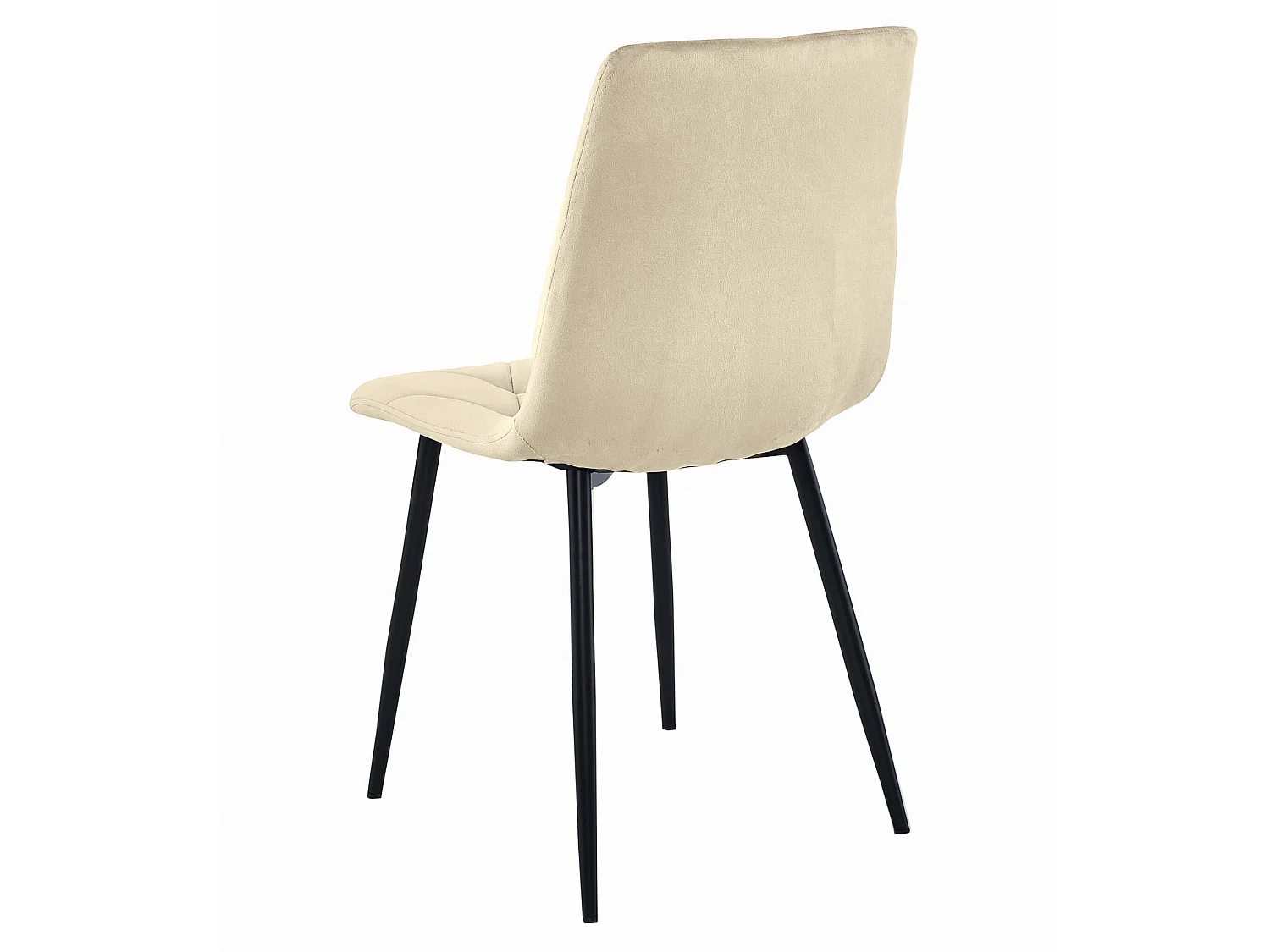 Eetkamerstoel LIBRA fluweel lichtbeige zwart 88,5 cm