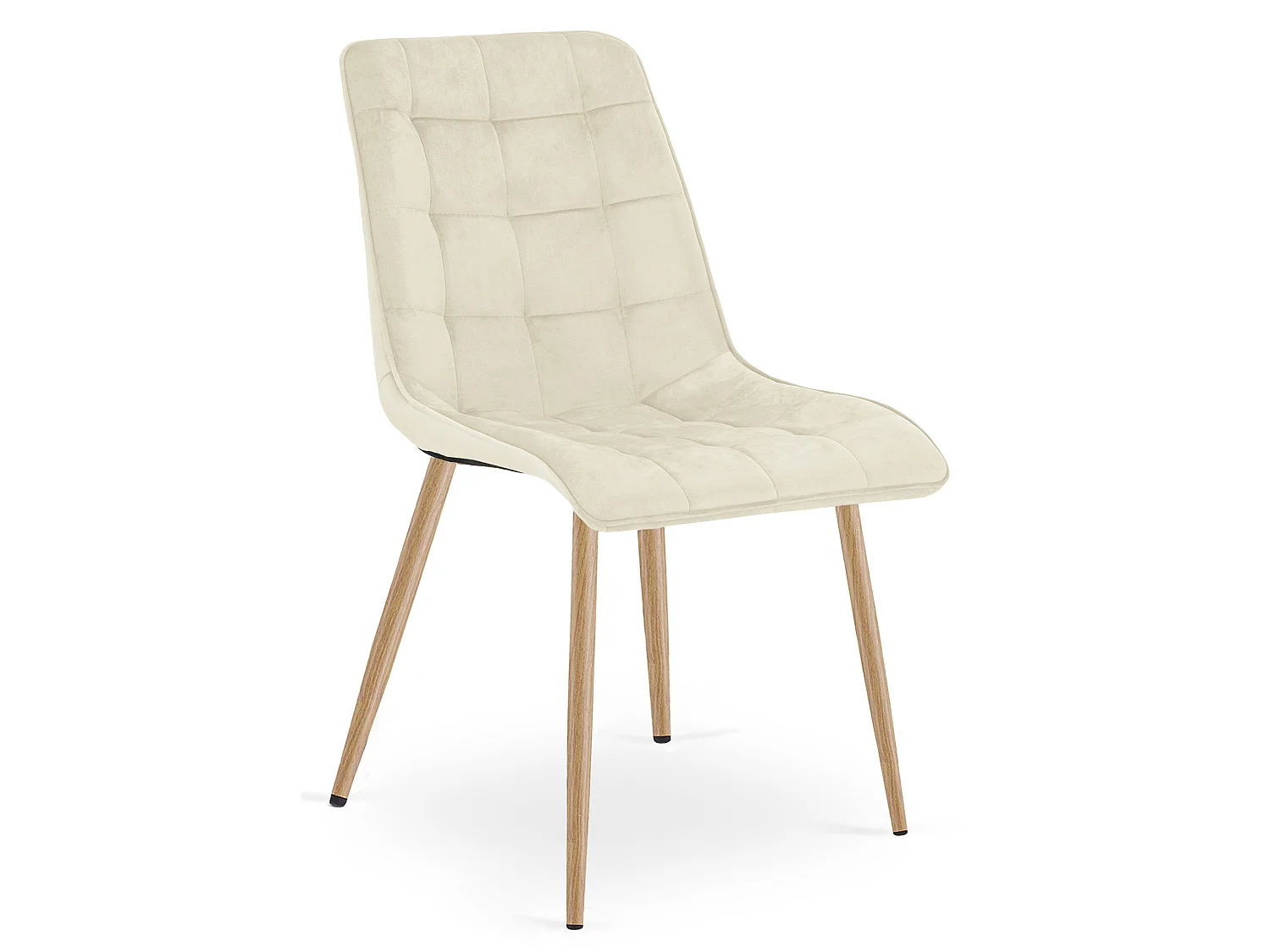 Esszimmerstuhl SPLIT mit Samtbezug, hellbeige, 88x49x60 cm