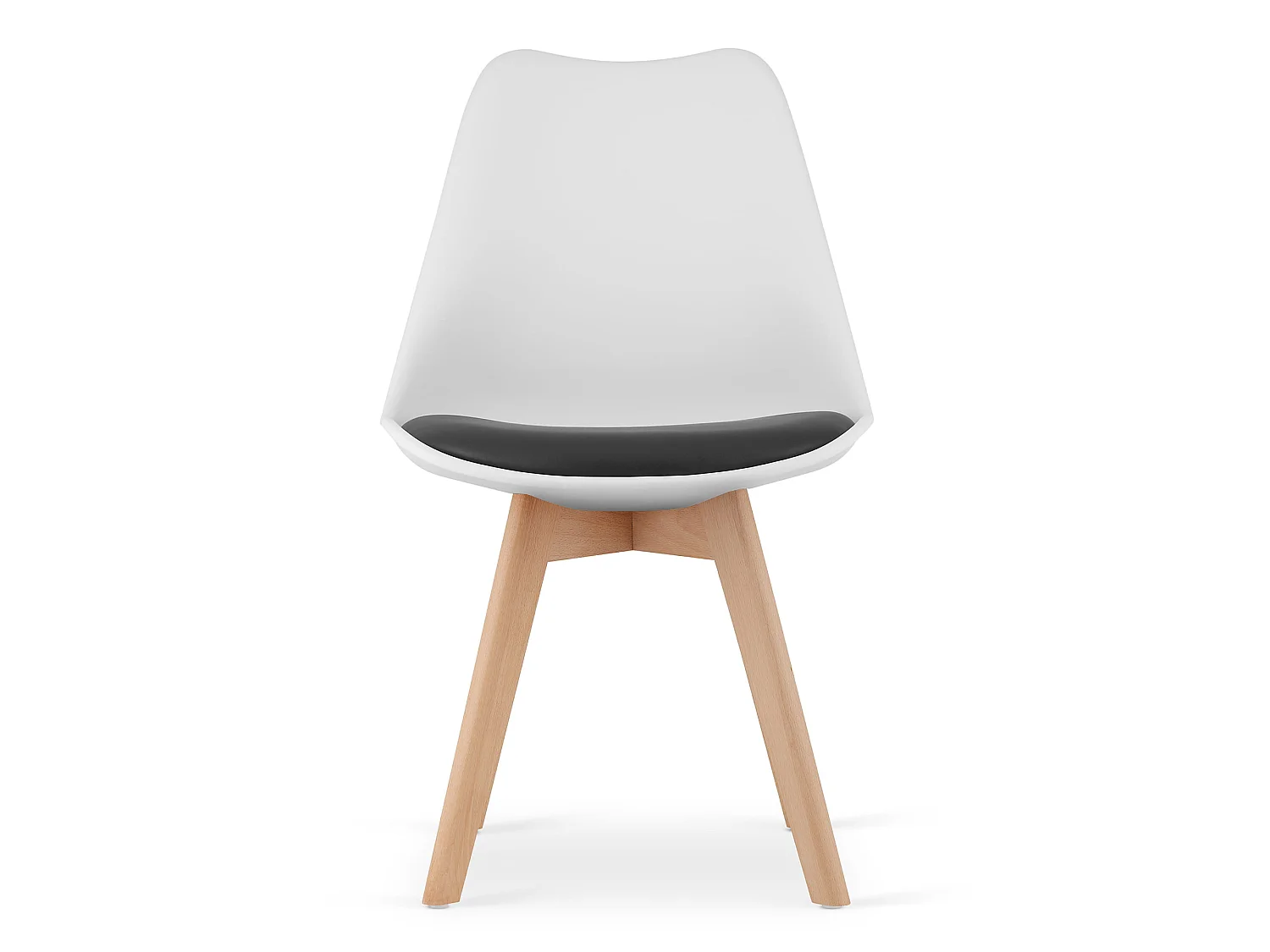Eetkamerstoel MARK ergonomisch polypropyleen wit-zwart 82x49x47 cm