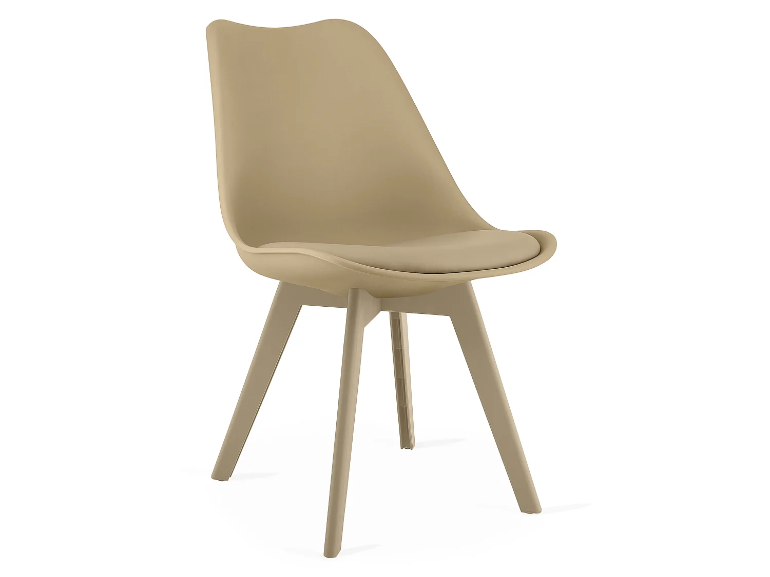 Sedia da pranzo e cucina MARK ergonomica polipropilene beige scuro 82 cm x 3