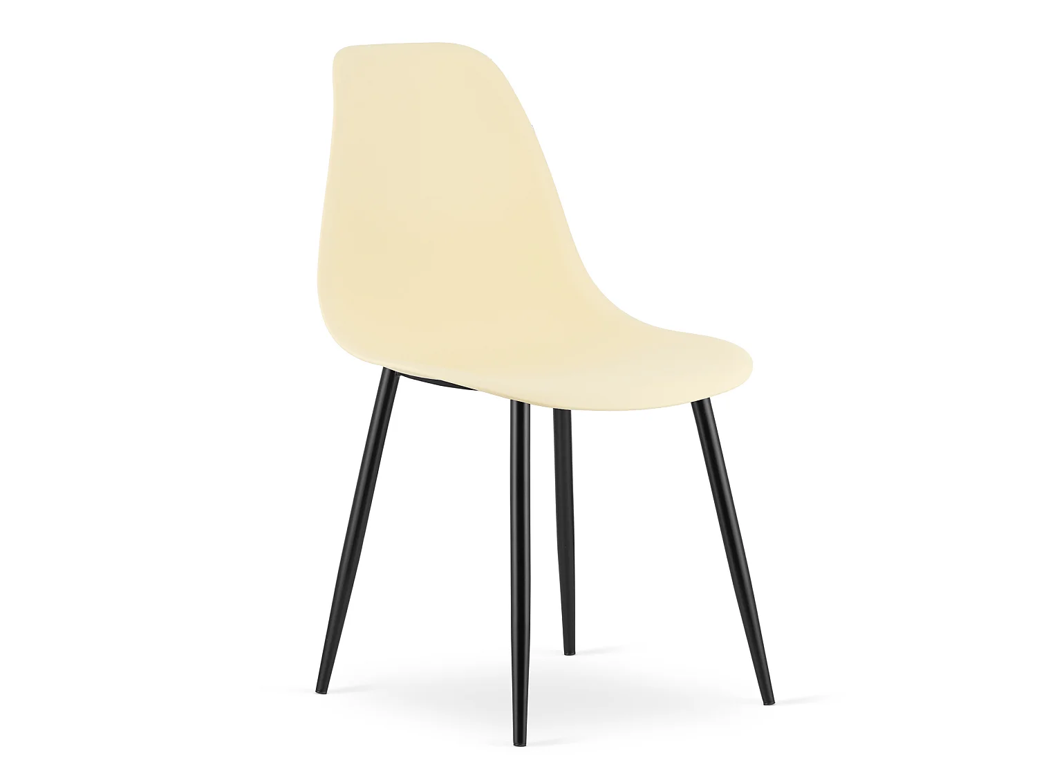 Chaise de salle à manger et cuisine WAT ergonomique polypropylène crème 84x46x51 cm