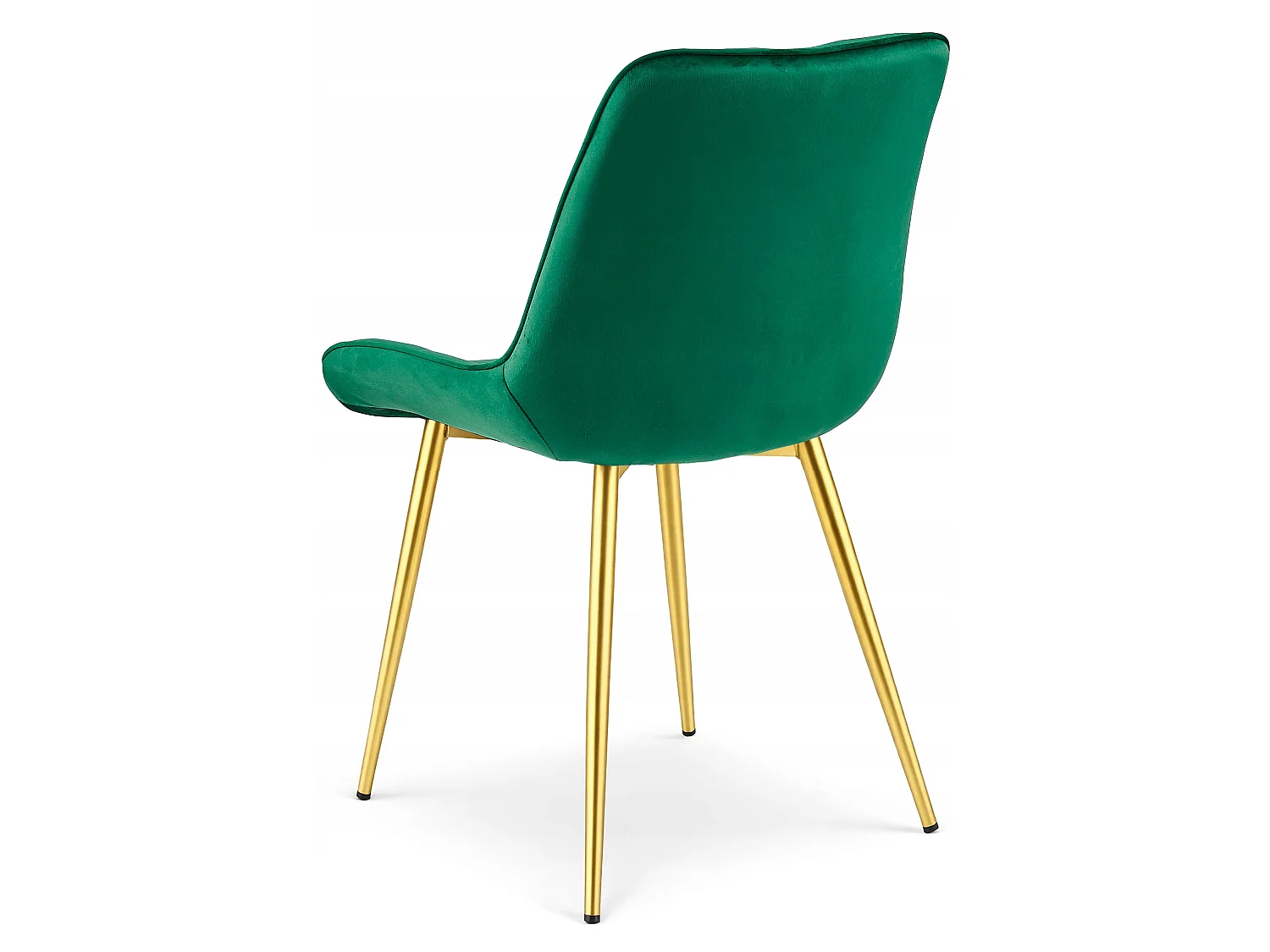 Chaise de salle à manger et cuisine BERA en velours vert, pieds dorés 54x60x88 cm