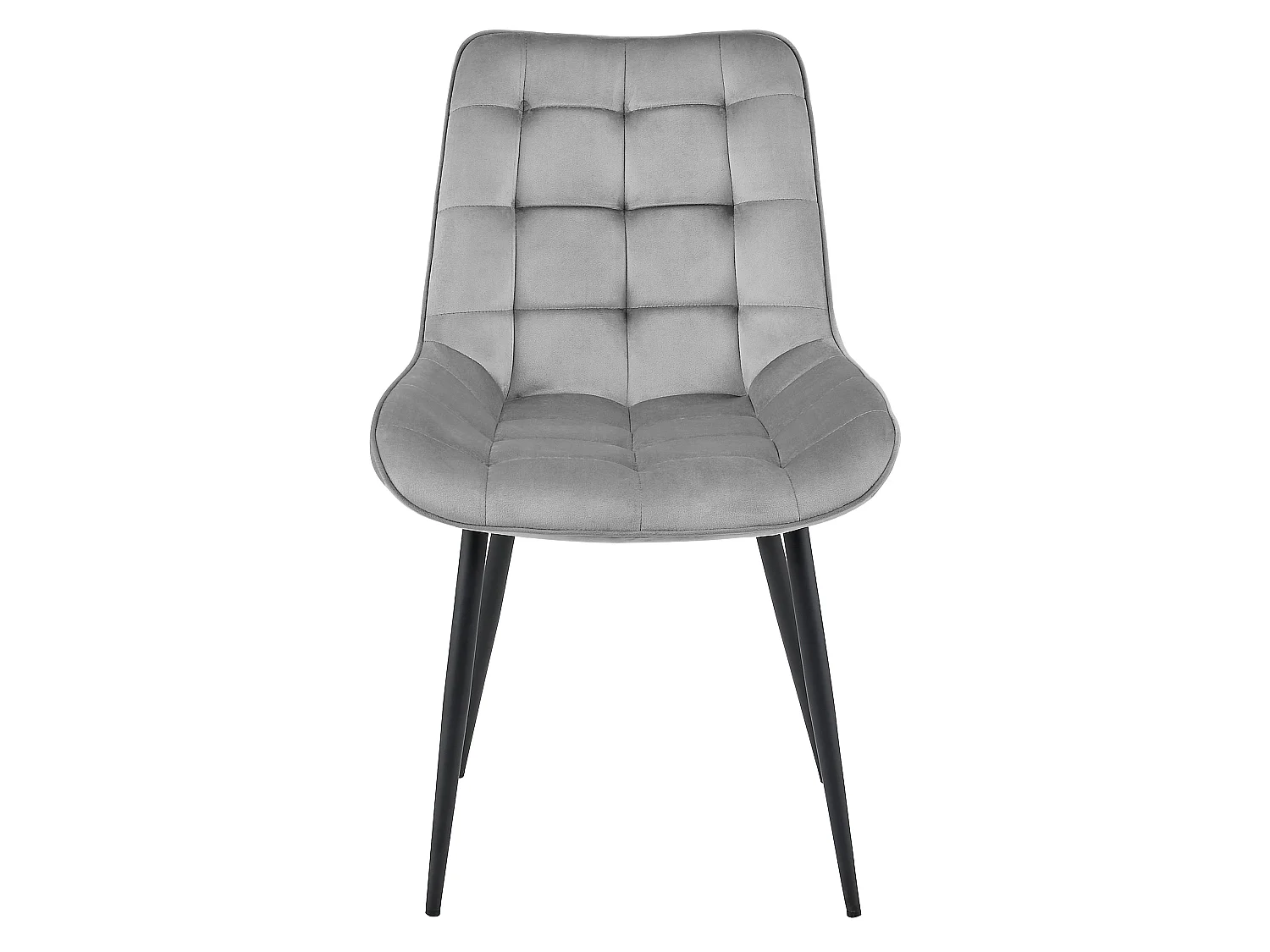Esszimmerstuhl BERA Samt silbergrau schwarz 88x54x60 cm