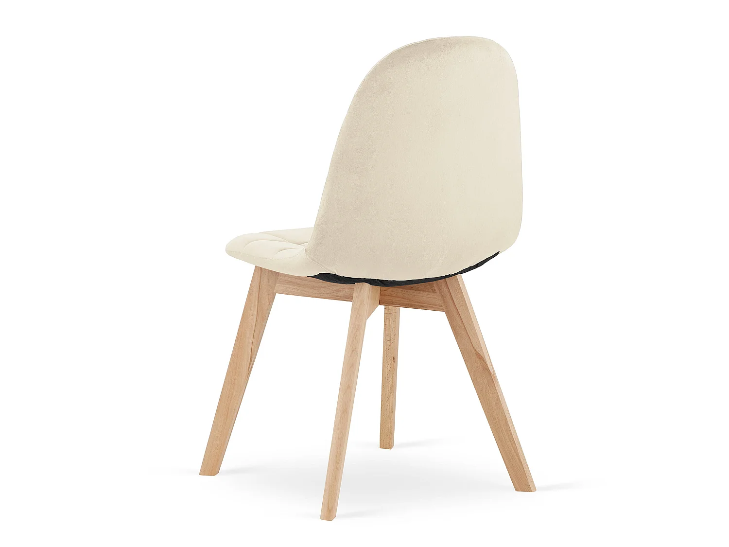 Eetkamerstoel BORA fluweel beige 81,5x44,5x54 cm