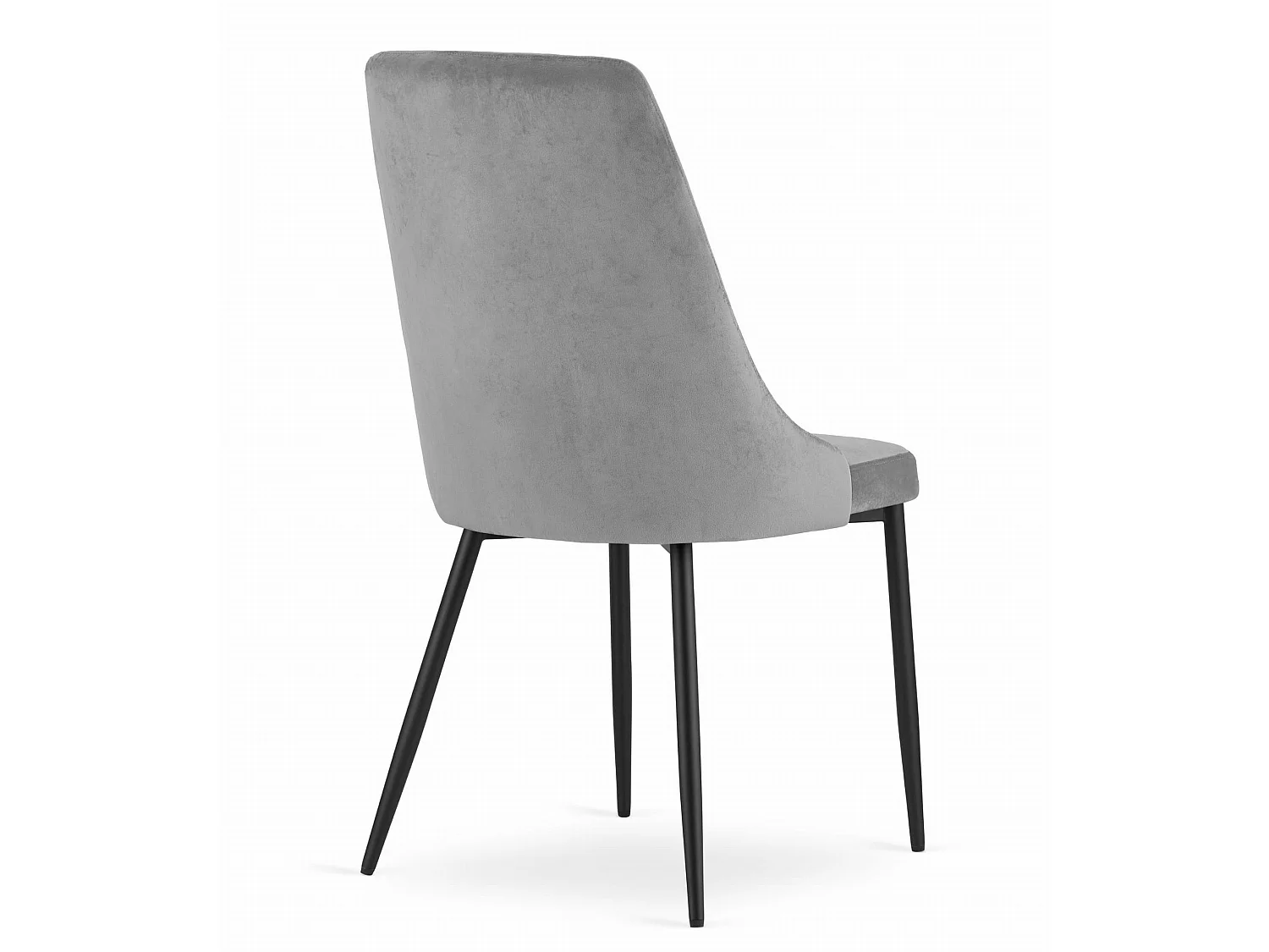 Esszimmerstuhl IMOLA Samt Metall hellgrau 93,5x48,5x61 cm
