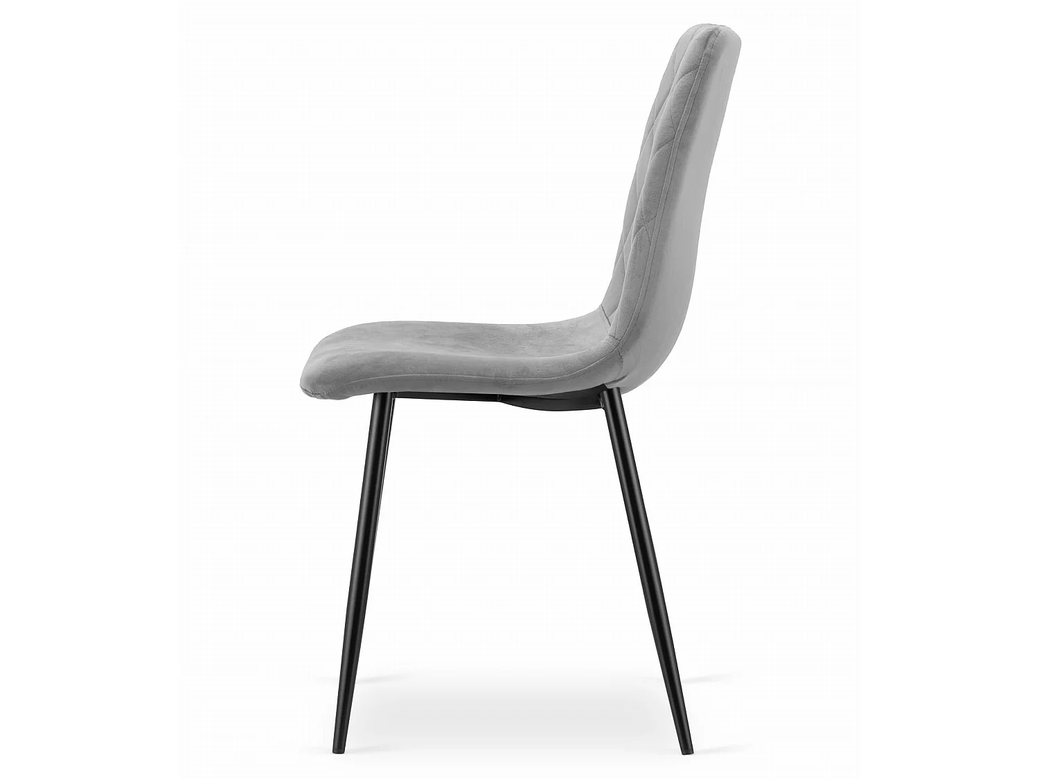 Eetkamerstoel TURIN lichtgrijs fluweel 88,5x44,5x53 cm