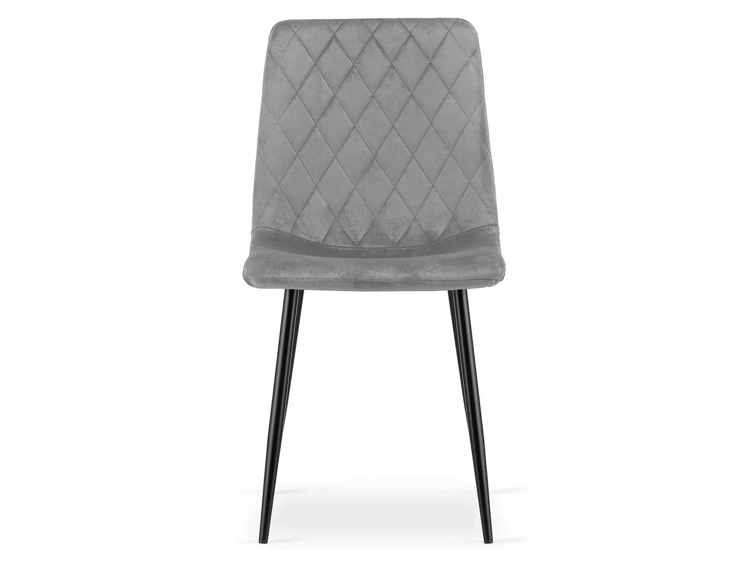 Eetkamerstoel TURIN lichtgrijs fluweel 88,5x44,5x53 cm