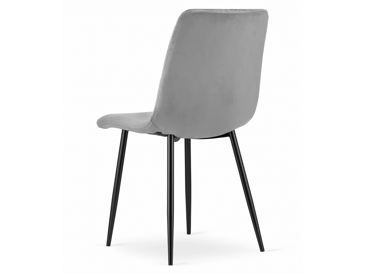 Eetkamerstoel TURIN lichtgrijs fluweel 88,5x44,5x53 cm