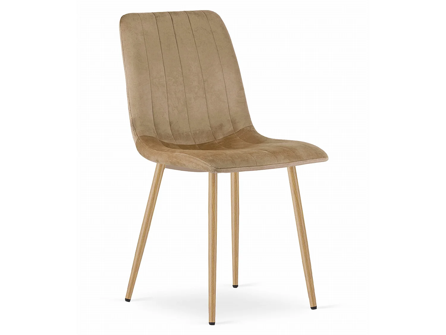 Eetkamerstoel LAVA ergonomisch fluweel bruin 86x45x55 cm