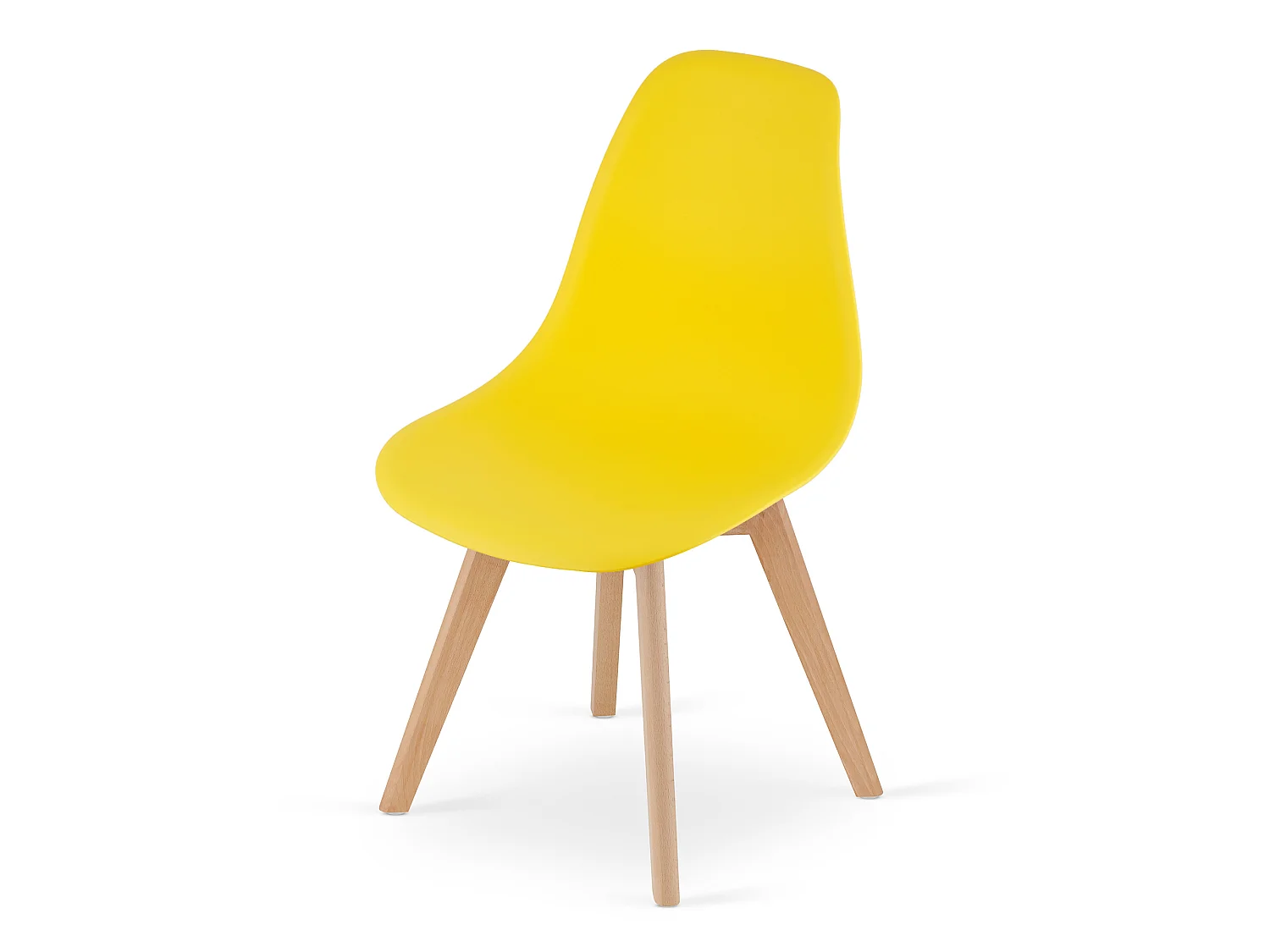 Chaise de salle à manger et cuisine KITO en polypropylène jaune 80x46x54,5 cm