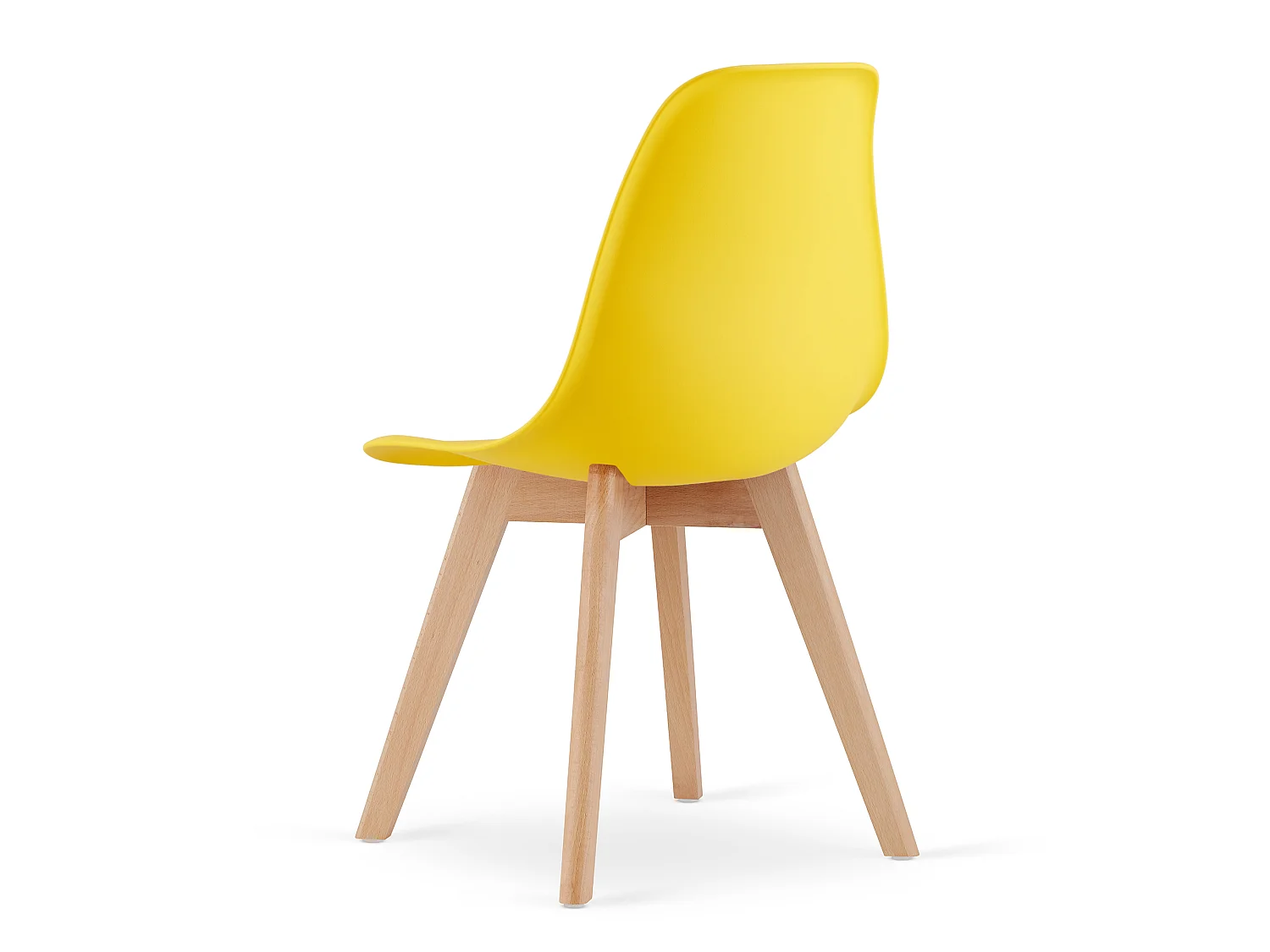 Chaise de salle à manger et cuisine KITO en polypropylène jaune 80x46x54,5 cm