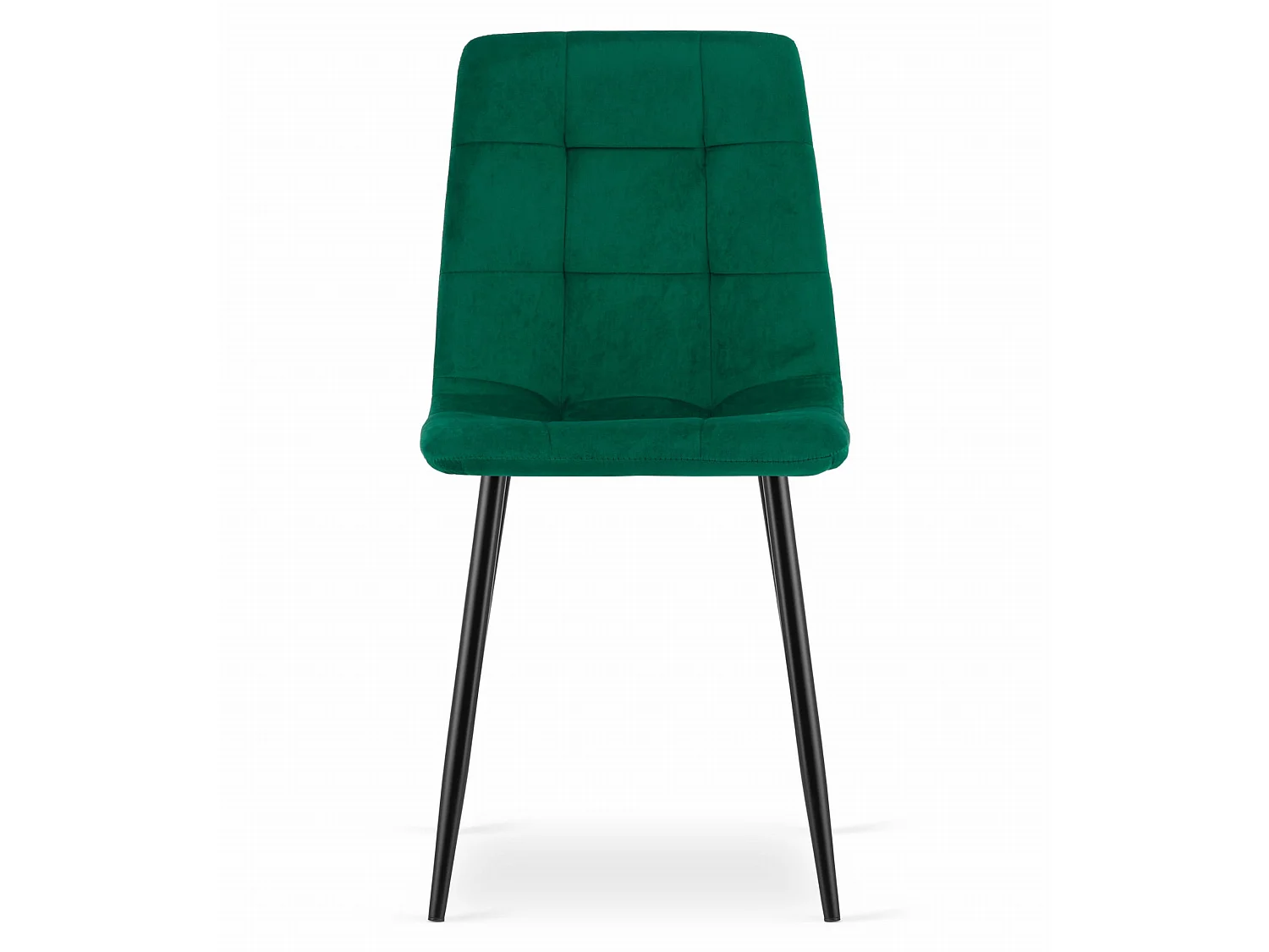 Chaise de salle à manger et cuisine KARA en velours vert foncé x 4 87x44,5x50,5 cm