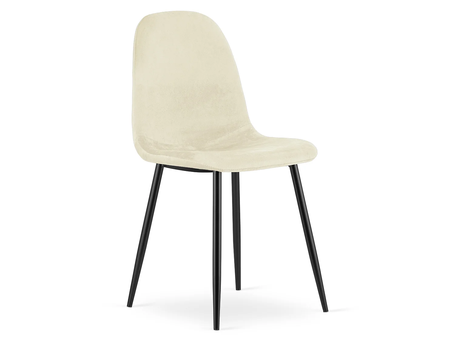 Chaise de salle à manger et cuisine COMO en velours beige x 4