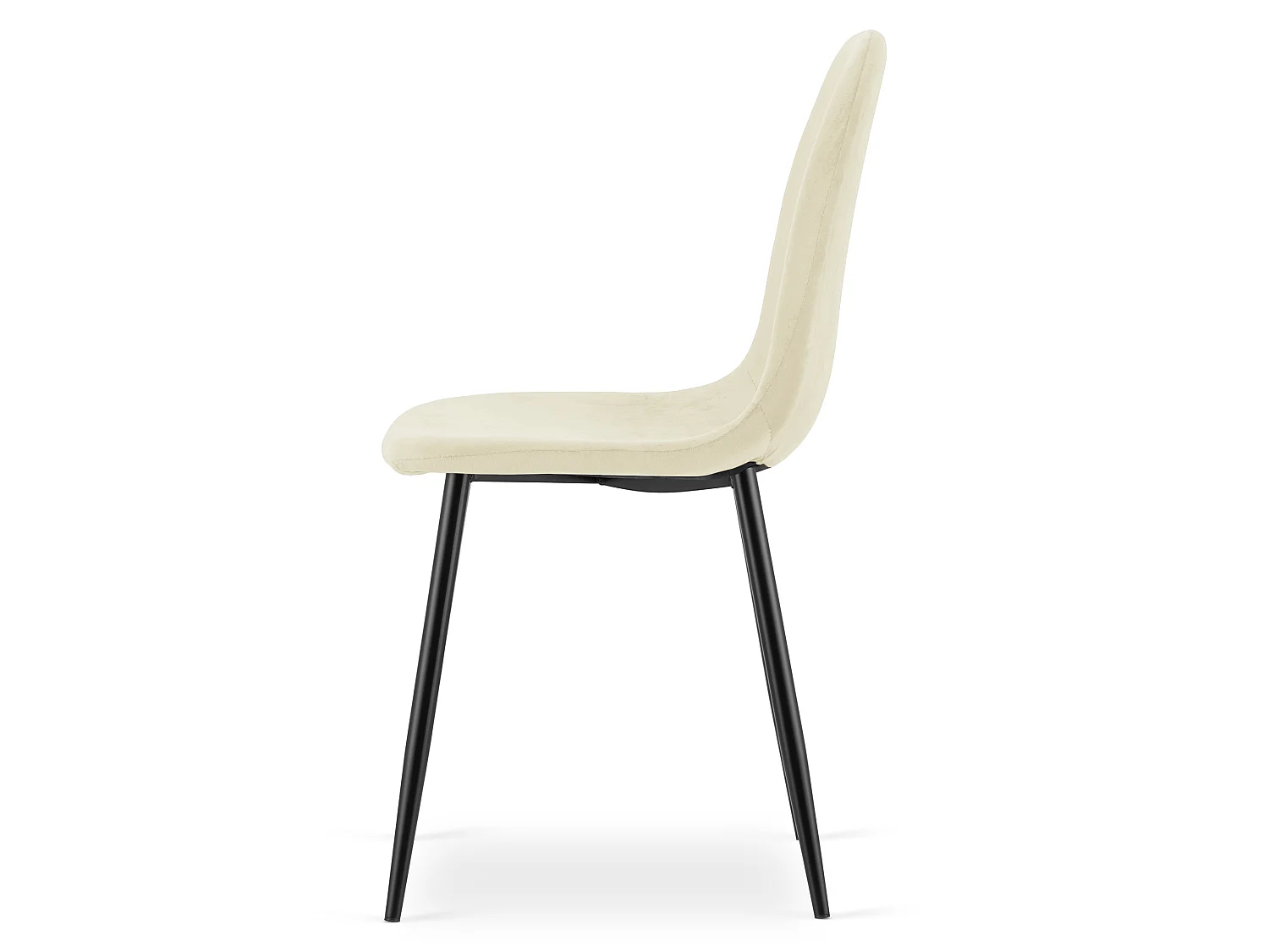 Chaise de salle à manger et cuisine COMO en velours beige x 4