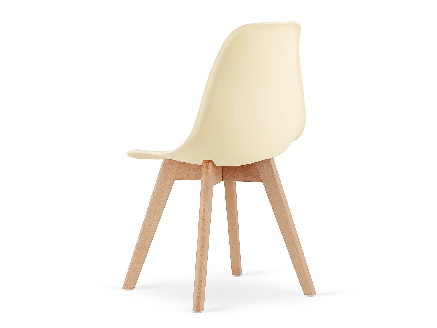 Chaise de salle à manger et cuisine KITO ergonomique polypropylène crème 80x46x54,5 cm