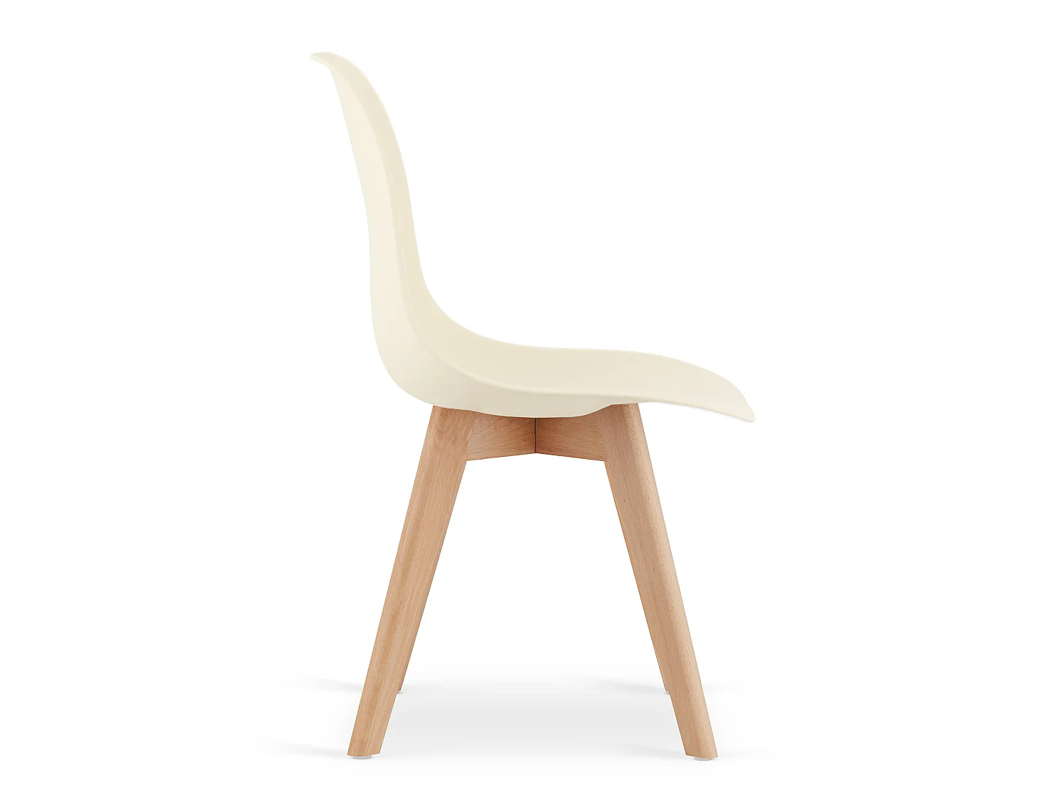 Chaise de salle à manger et cuisine KITO ergonomique polypropylène crème 80x46x54,5 cm