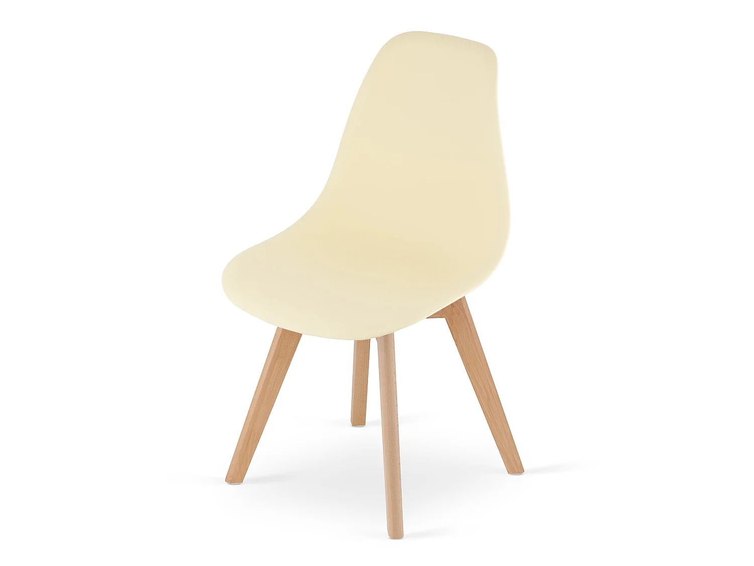 Chaise de salle à manger et cuisine KITO ergonomique polypropylène crème 80x46x54,5 cm