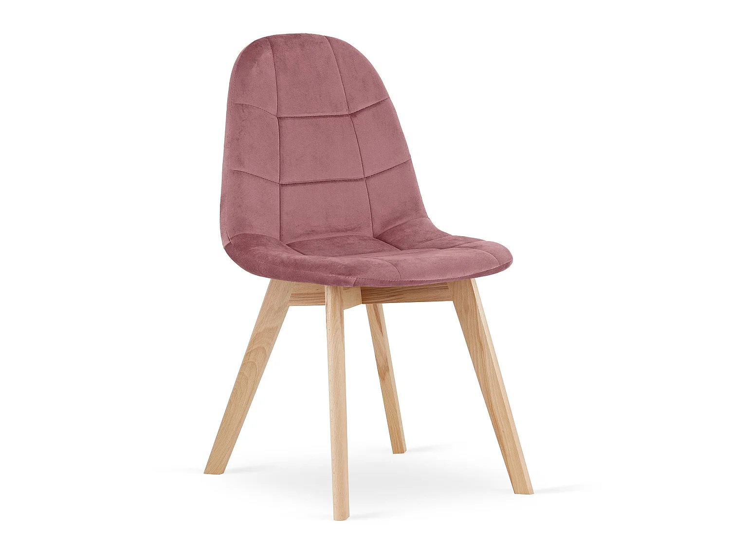 Chaise de salle à manger et cuisine BORA en velours rose foncé x 2