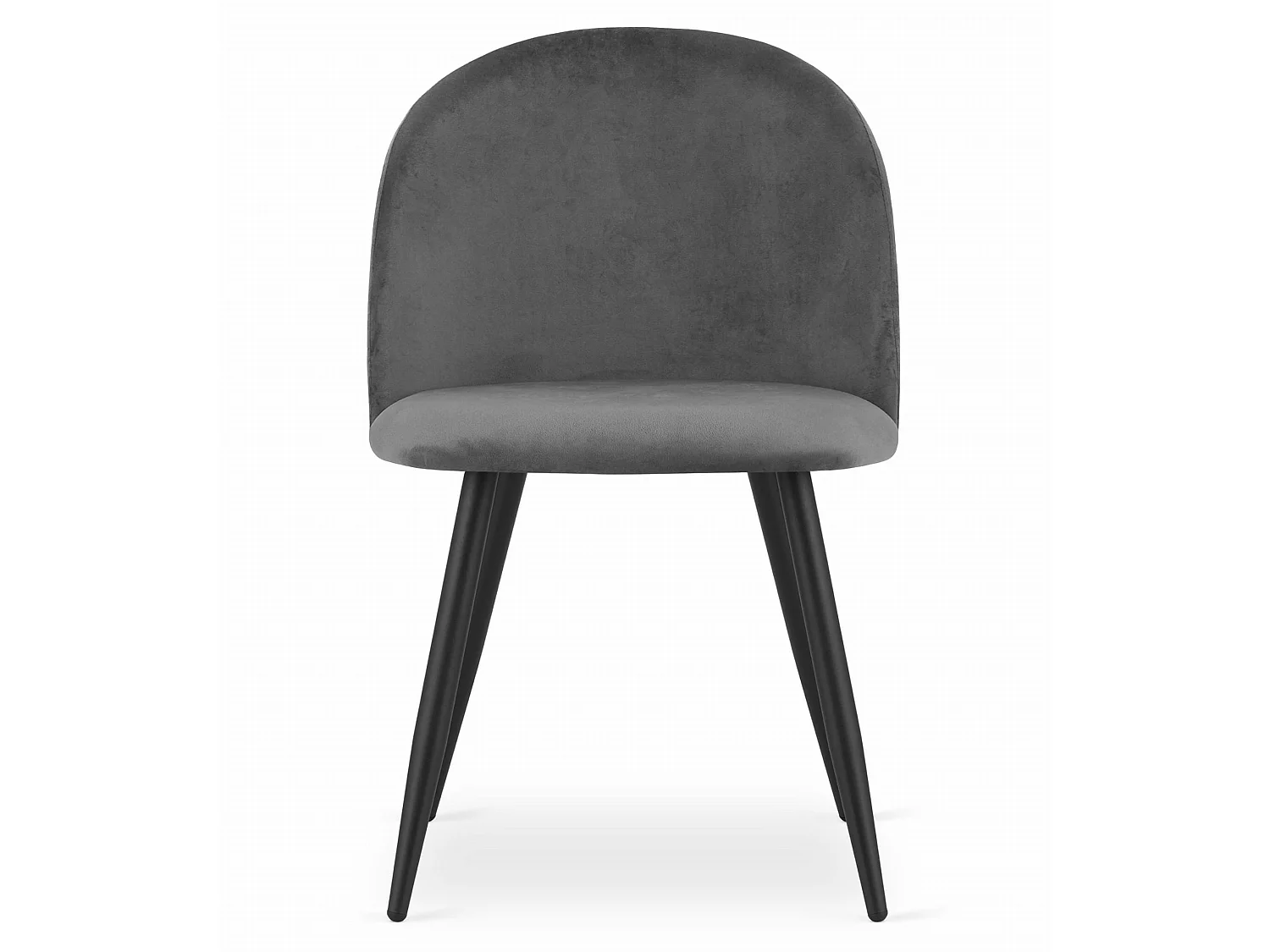 Eetkamerstoel BELLO ergonomisch fluweel donkergrijs 76,5 cm