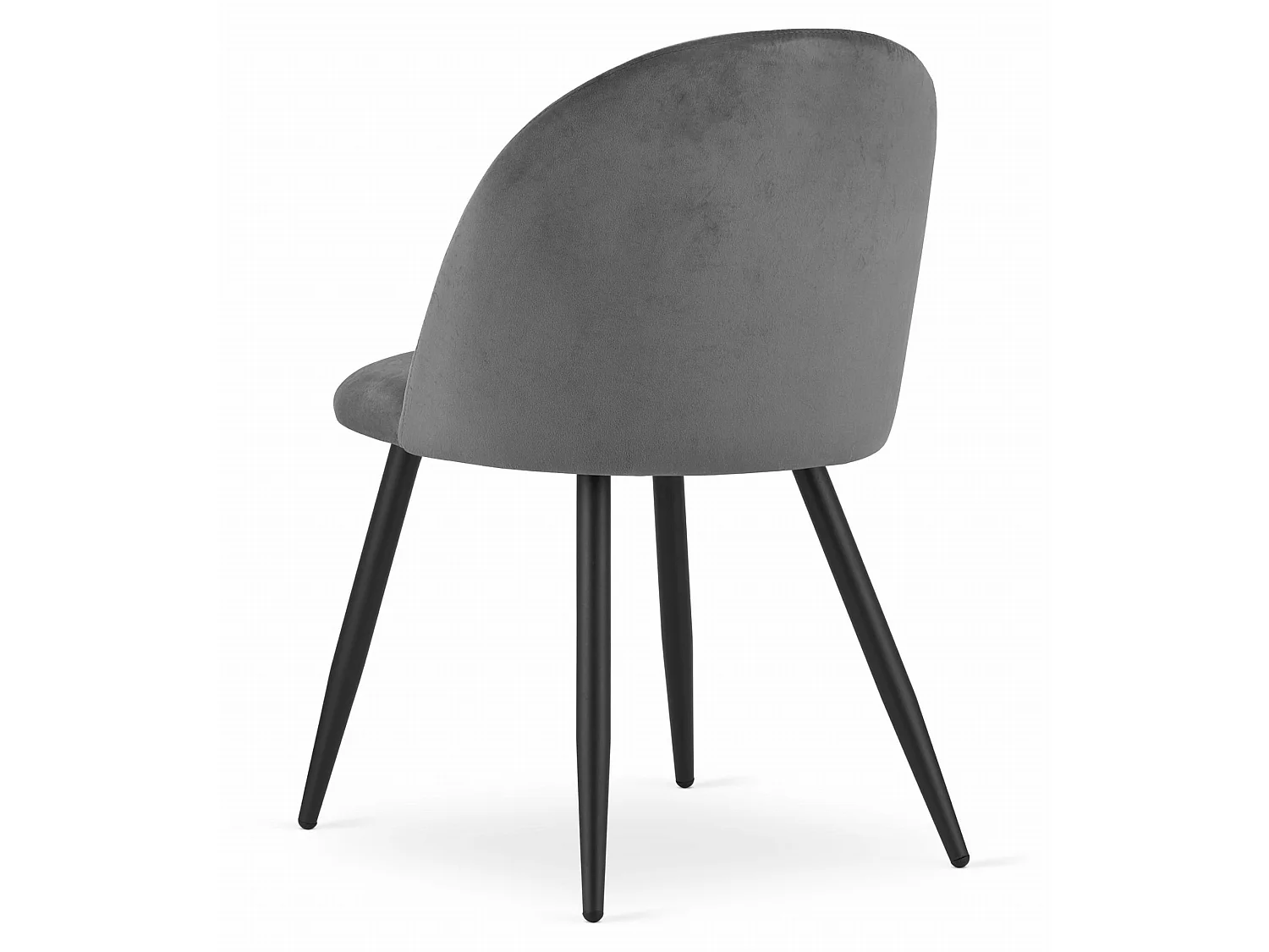 Eetkamerstoel BELLO ergonomisch fluweel donkergrijs 76,5 cm