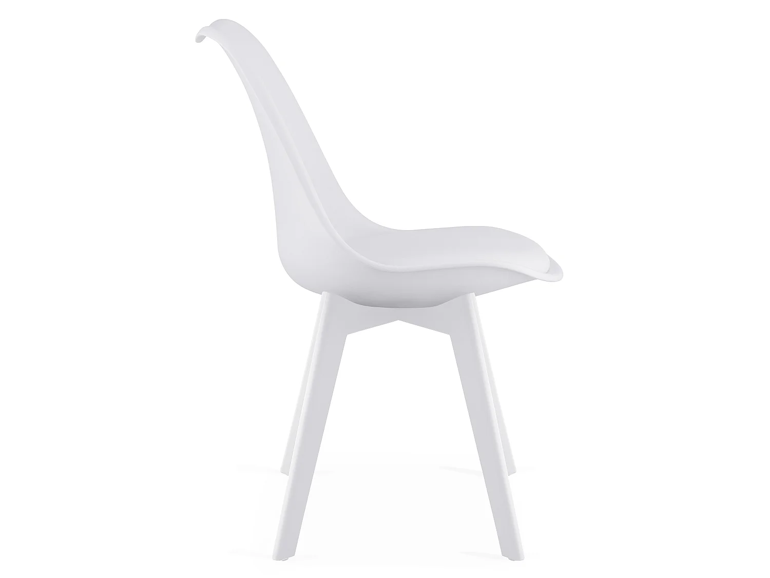 Eetkamerstoel MARK ergonomisch kunststof wit 82x49x47 cm