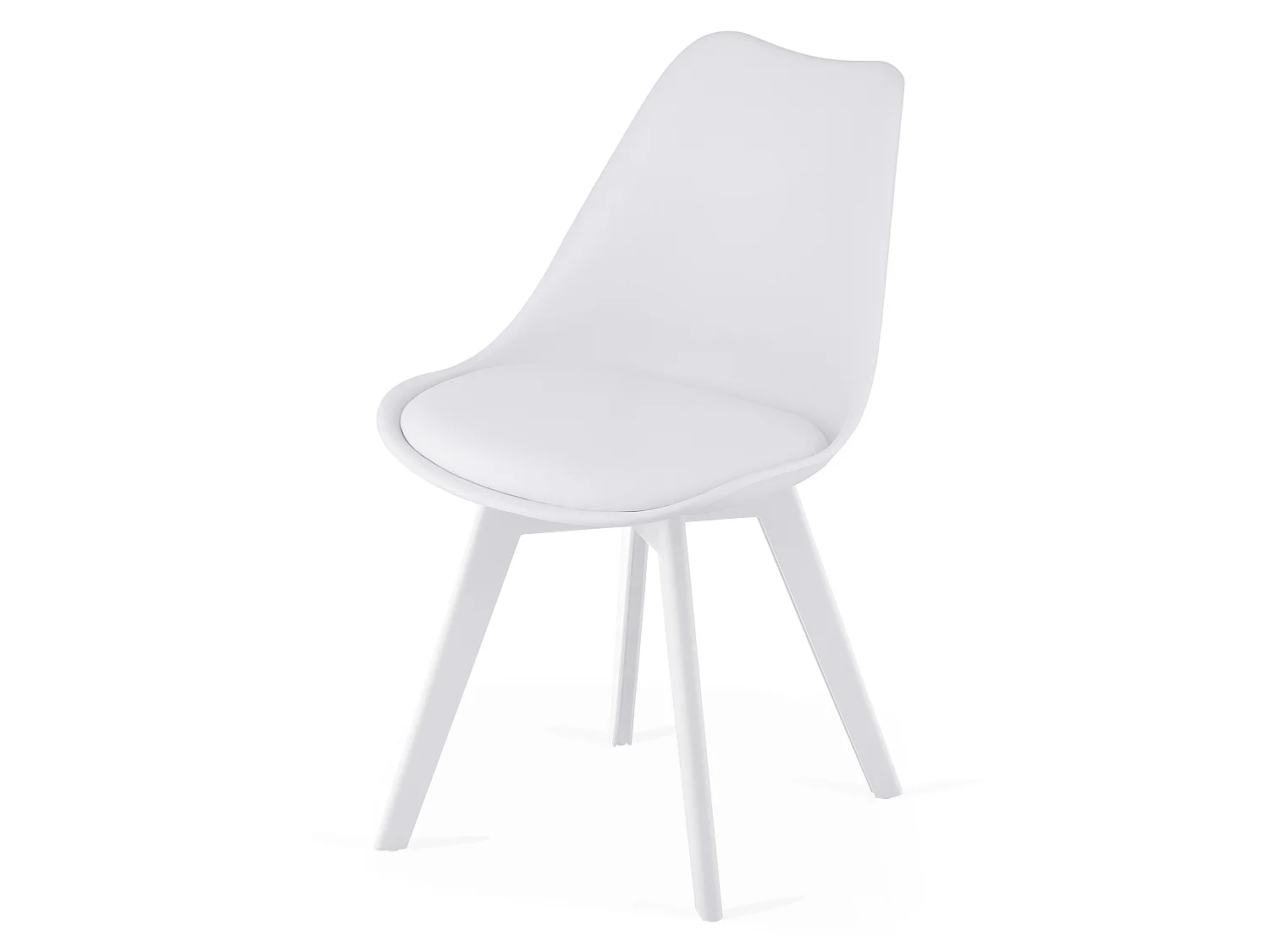 Eetkamerstoel MARK ergonomisch kunststof wit 82x49x47 cm