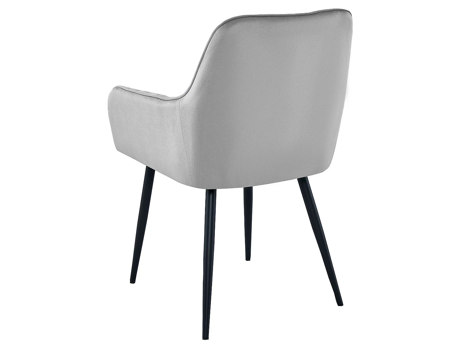 Eetkamerstoel SOLDEN fluweel zilvergrijs zwart 56,5x60,5x83,5 cm