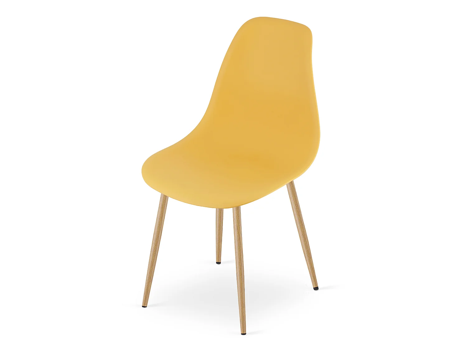 Chaise de salle à manger et cuisine WAT ergonomique polypropylène moutarde 84x46x51 cm