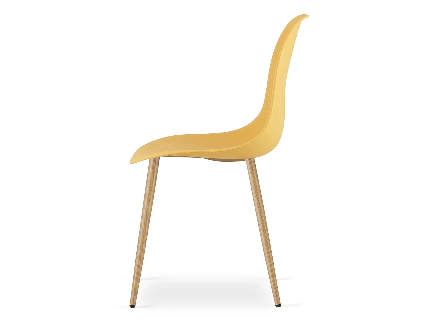 Chaise de salle à manger et cuisine WAT ergonomique polypropylène moutarde 84x46x51 cm