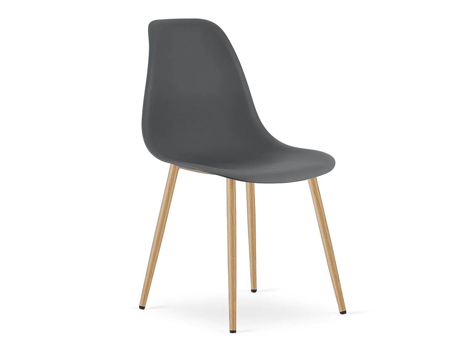 Esszimmerstuhl WAT ergonomisch Polypropylen dunkelgrau 3er-Set 84x46x51 cm