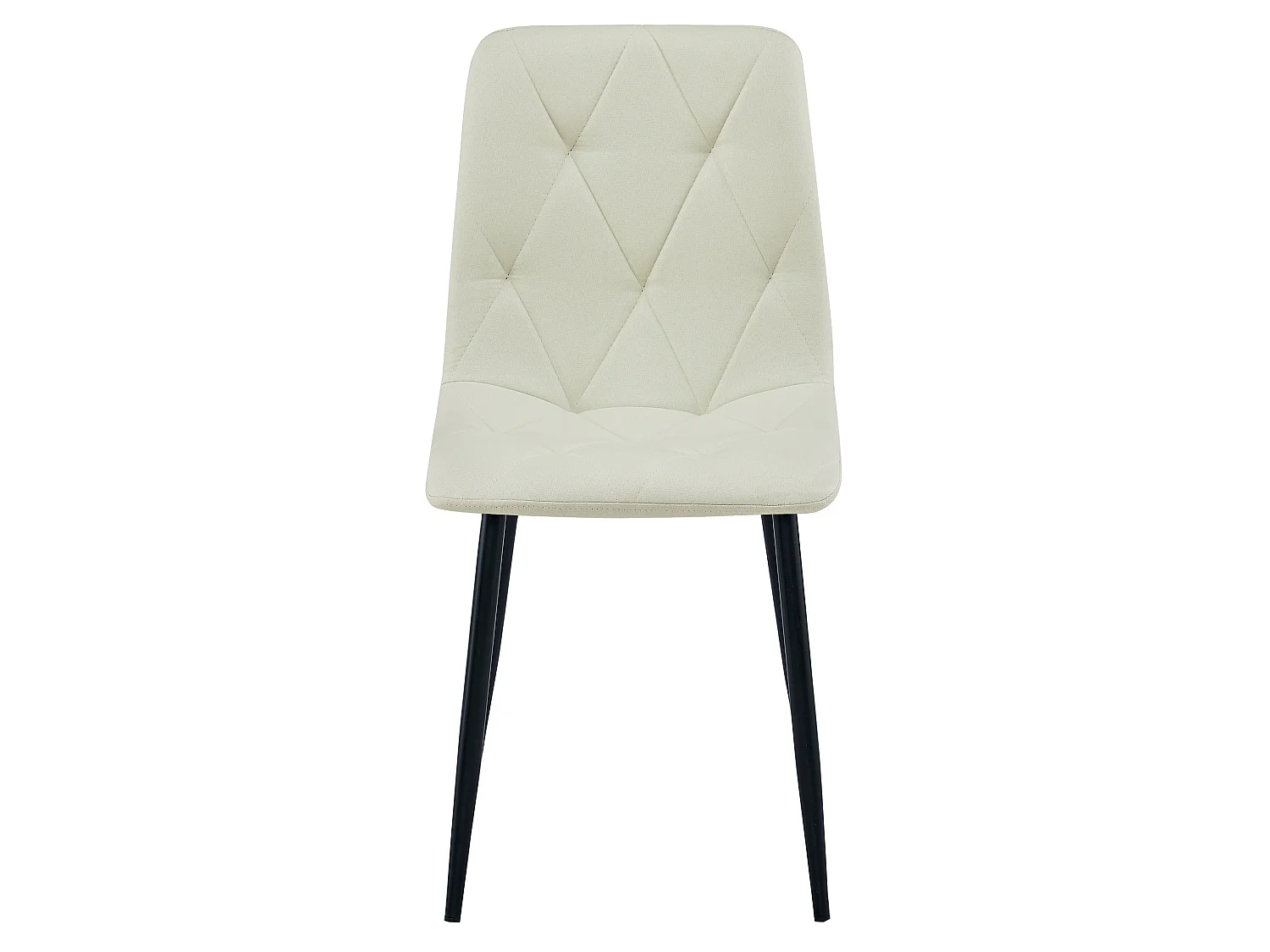 Eetkamerstoel LIBRA bekleed stof beige zwart 44,5x54,5x87 cm