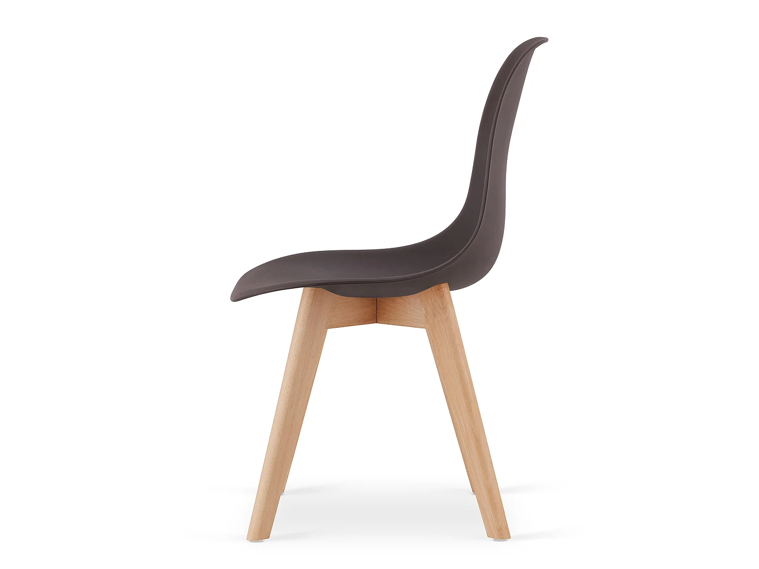 Eetkamerstoel KITO koffie polypropyleen naturel 80x46x54,5 cm