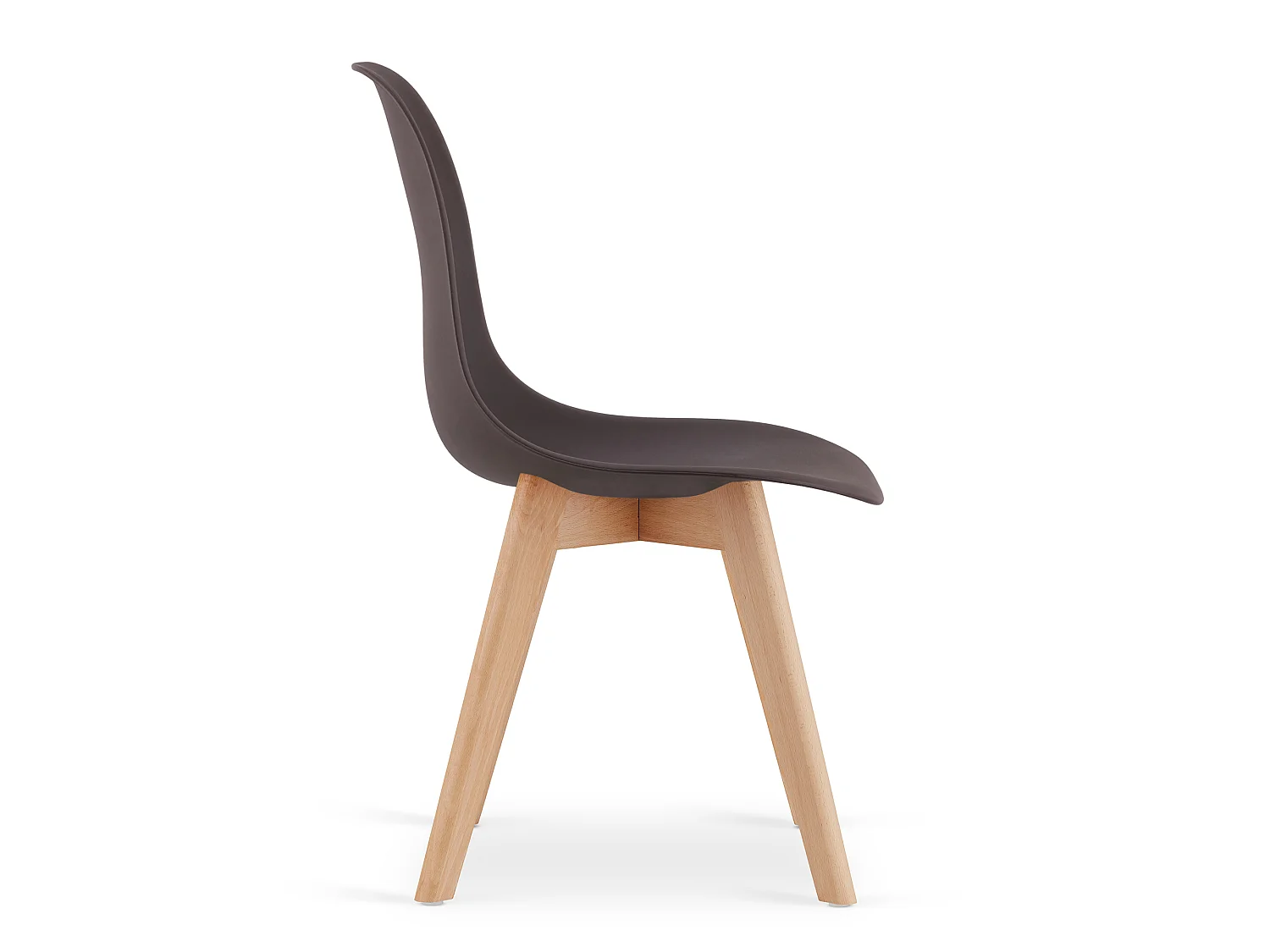 Eetkamerstoel KITO koffie polypropyleen naturel 80x46x54,5 cm