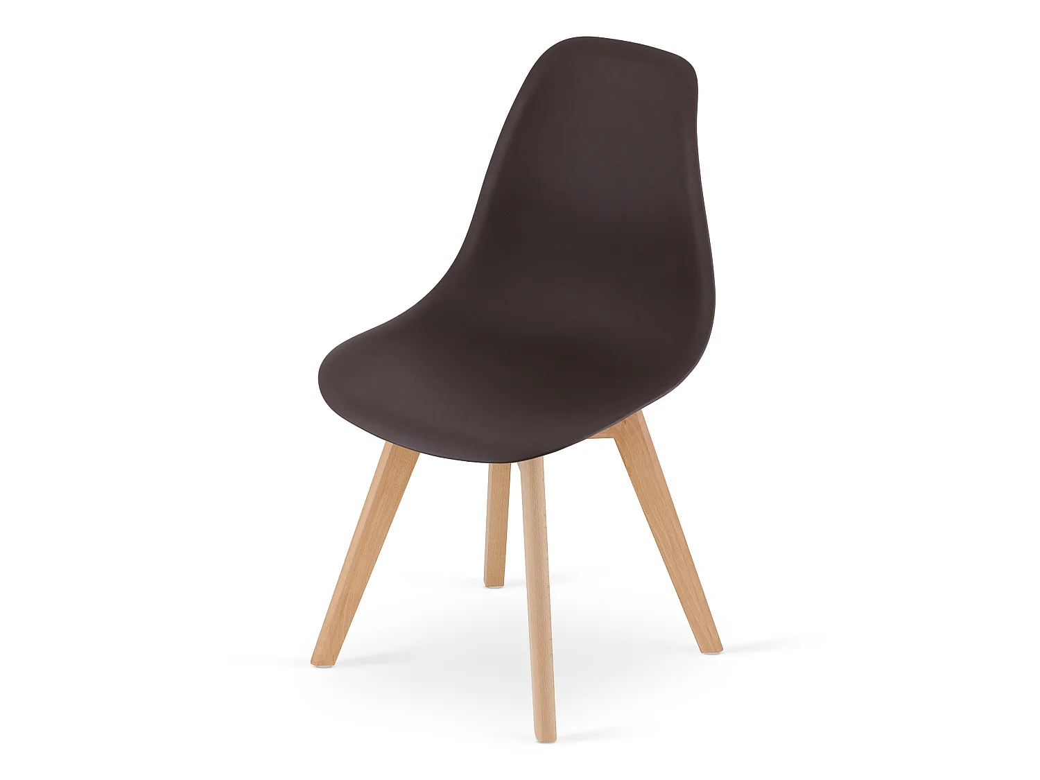 Eetkamerstoel KITO koffie polypropyleen naturel 80x46x54,5 cm