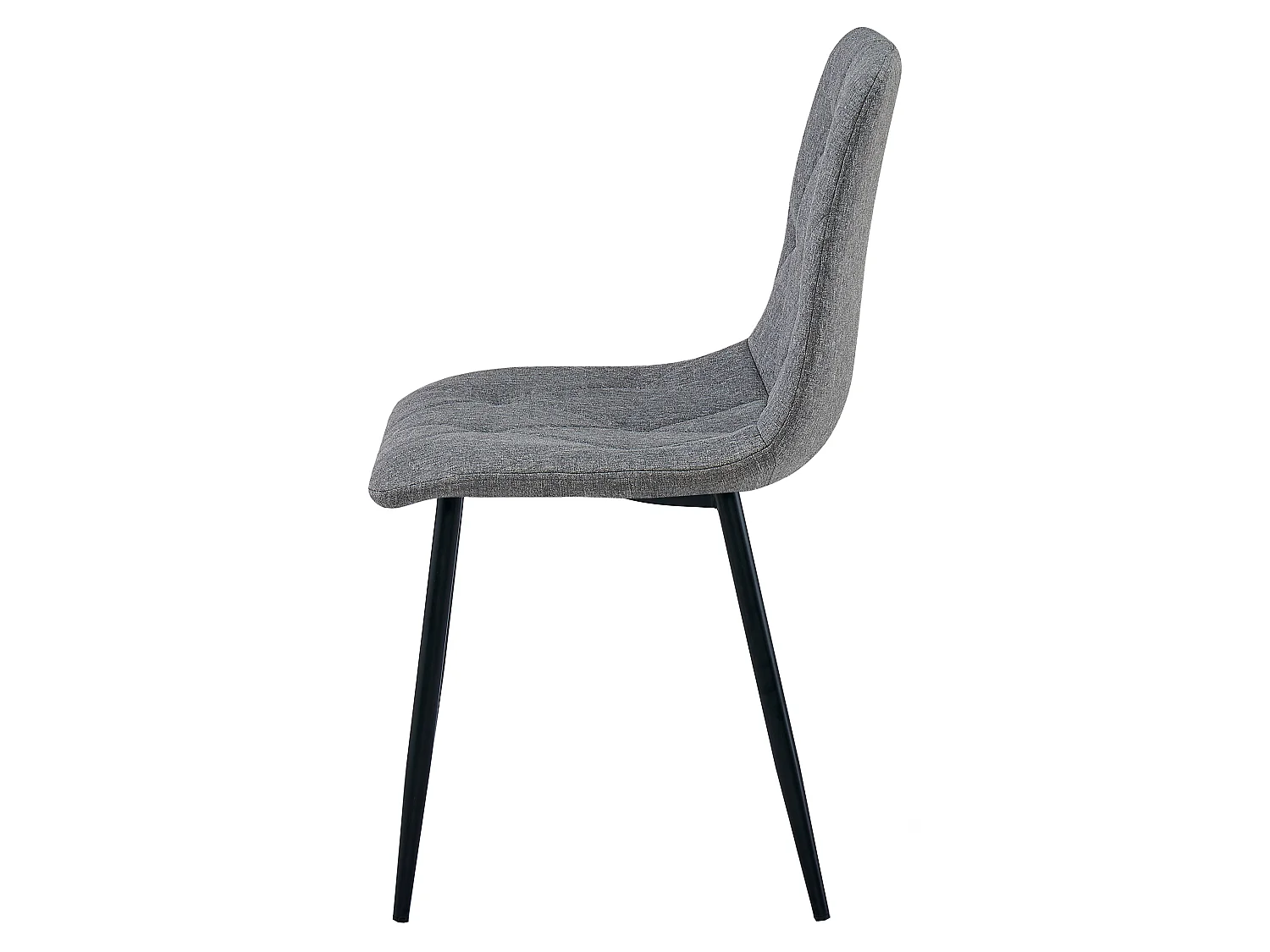 Eetkamerstoel LIBRA bekleed donkergrijs stof zwart 44,5x54,5x87 cm