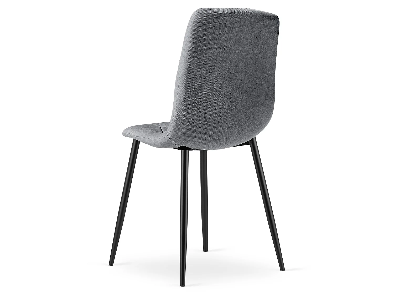 Eetkamerstoel LIBRA bekleed donkergrijs stof zwart 44,5x54,5x87 cm