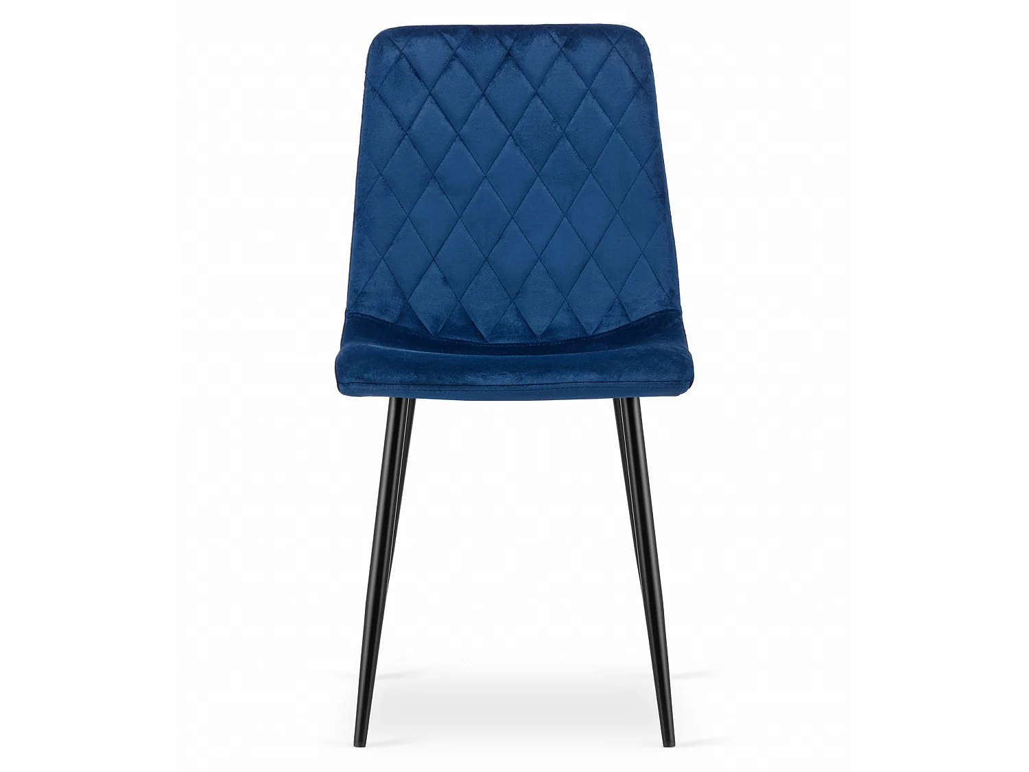 Eetkamerstoel TURIN ergonomisch fluweel donkerblauw 88,5x44,5x53 cm