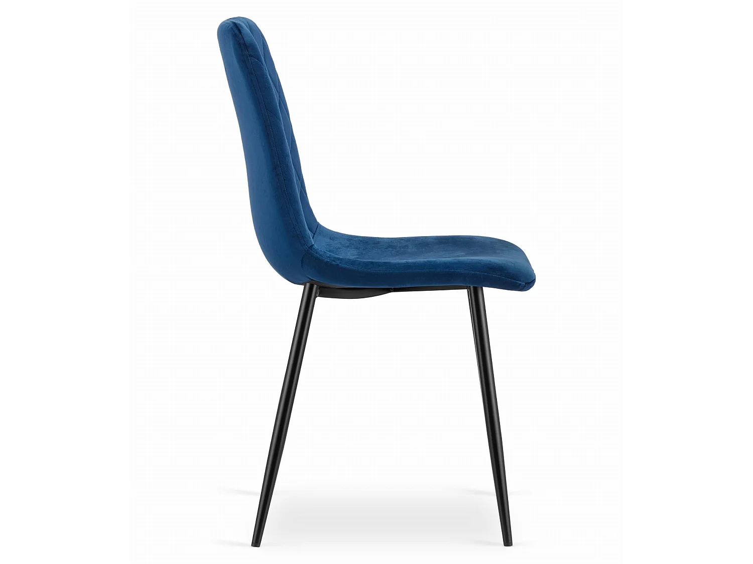 Eetkamerstoel TURIN ergonomisch fluweel donkerblauw 88,5x44,5x53 cm