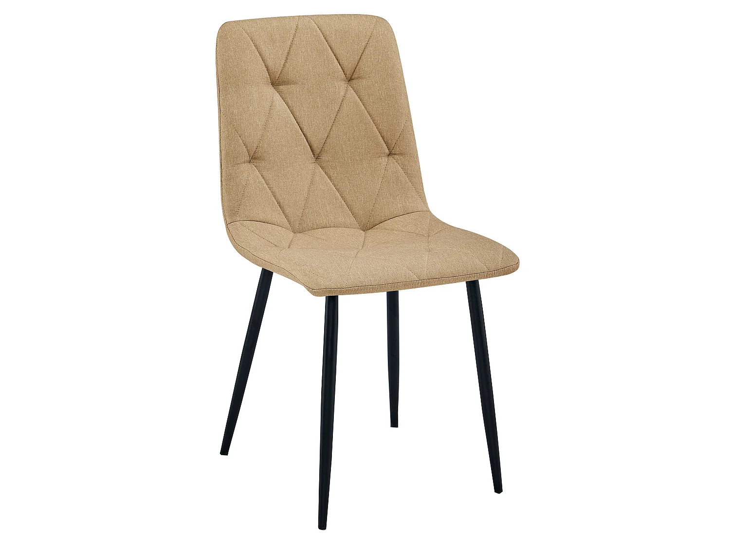Eetkamerstoel LIBRA bekleed stof bruin zwart 44,5x54,5x87 cm x 4