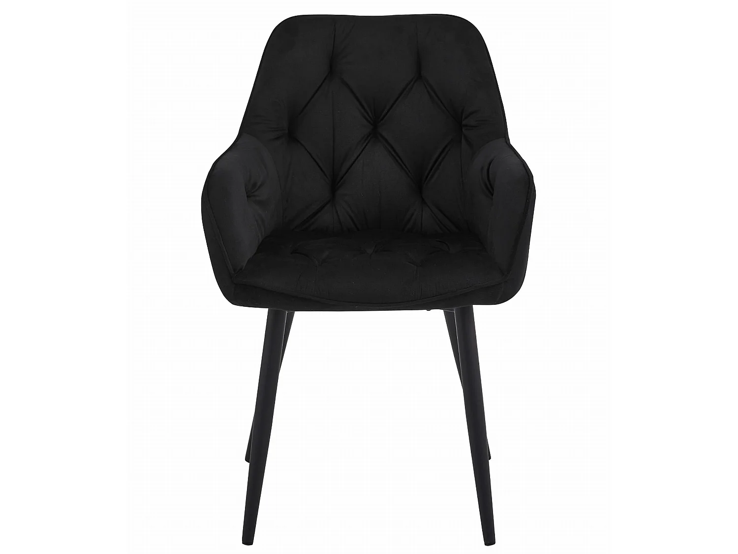 Esszimmerstuhl JORK Samt schwarz Metall schwarz 56x62x83,5 cm