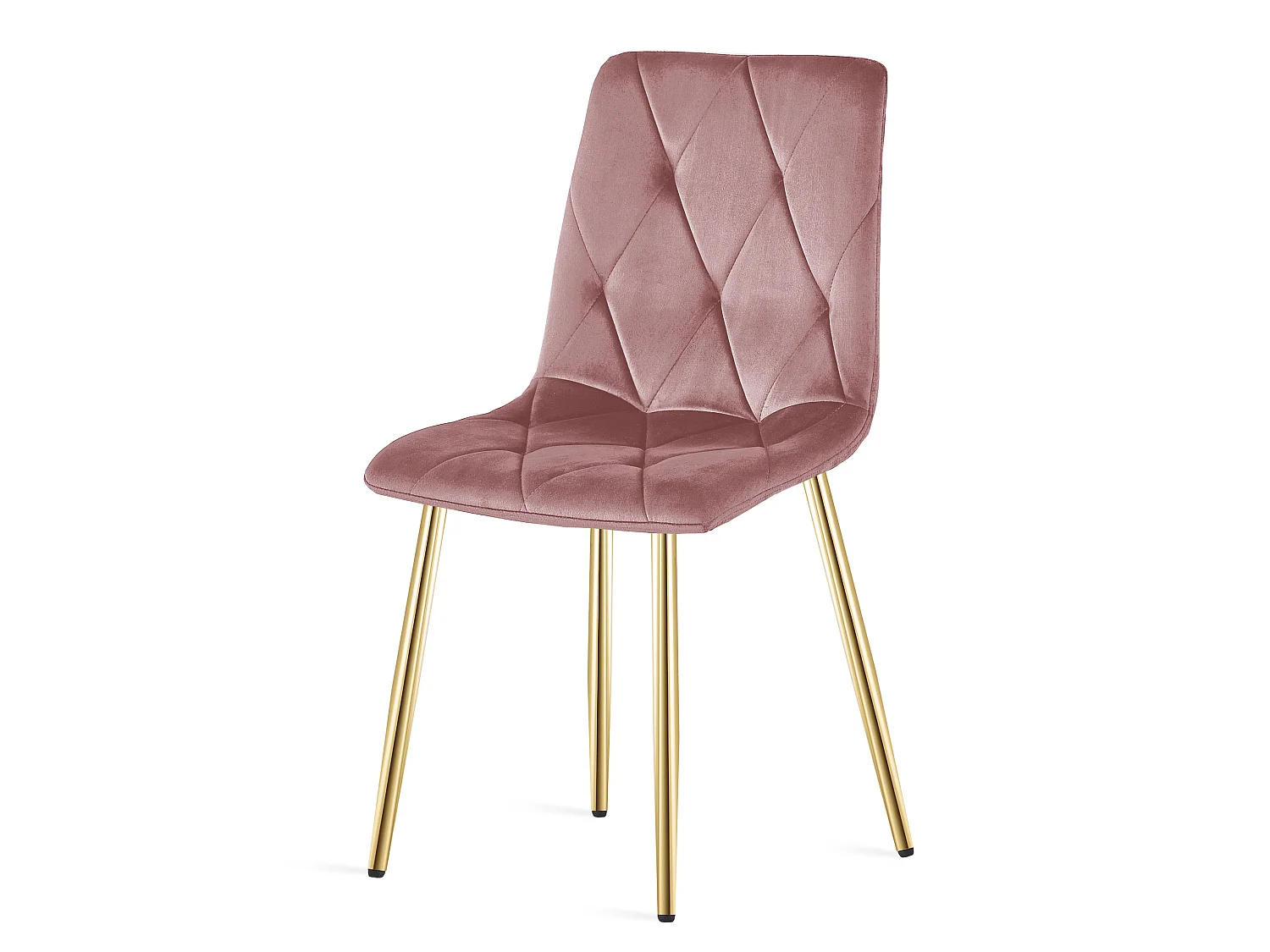 Eetkamerstoel LIBRA fluweel roze gouden poten 45x54x86,5 cm