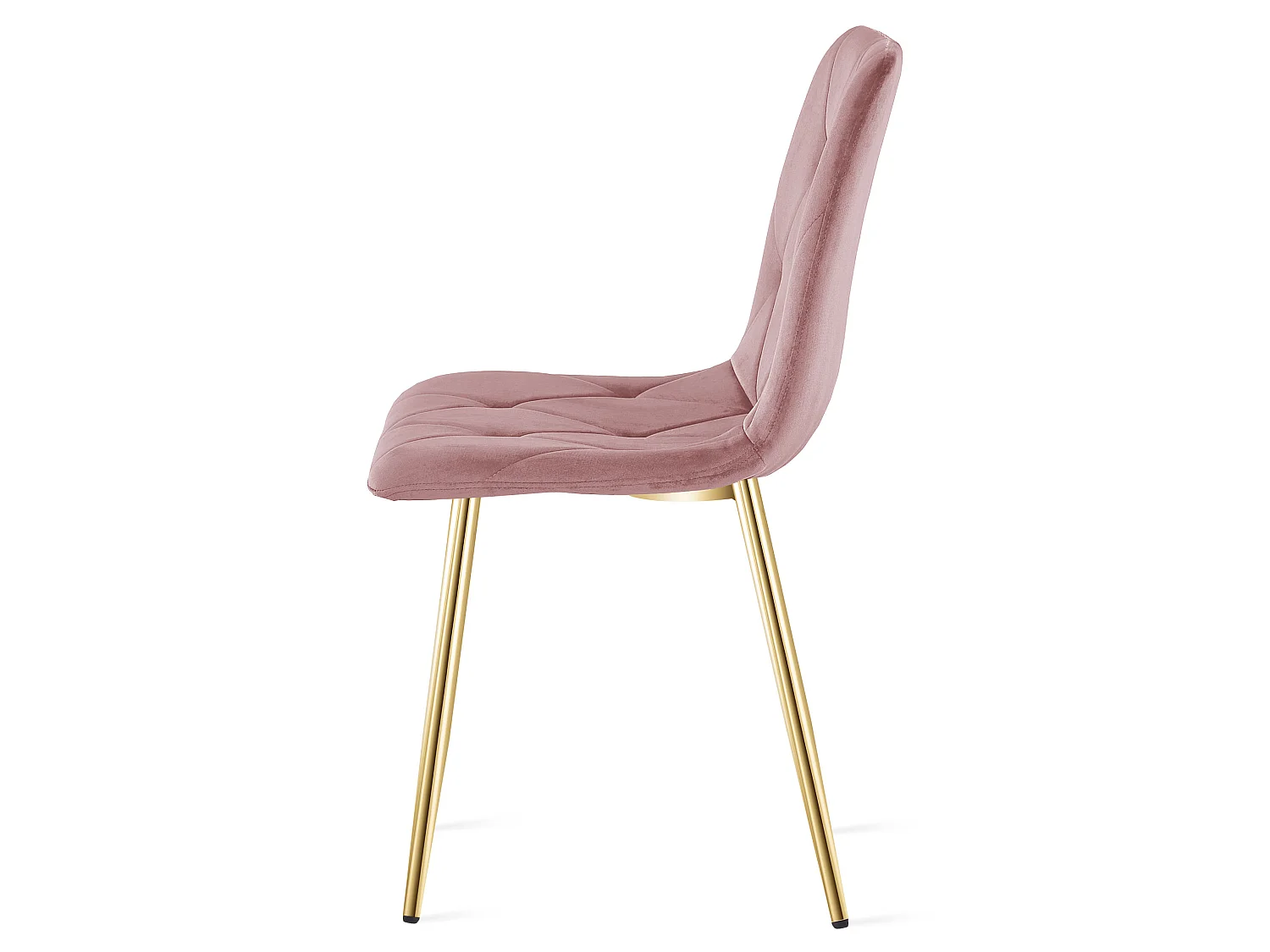 Eetkamerstoel LIBRA fluweel roze gouden poten 45x54x86,5 cm