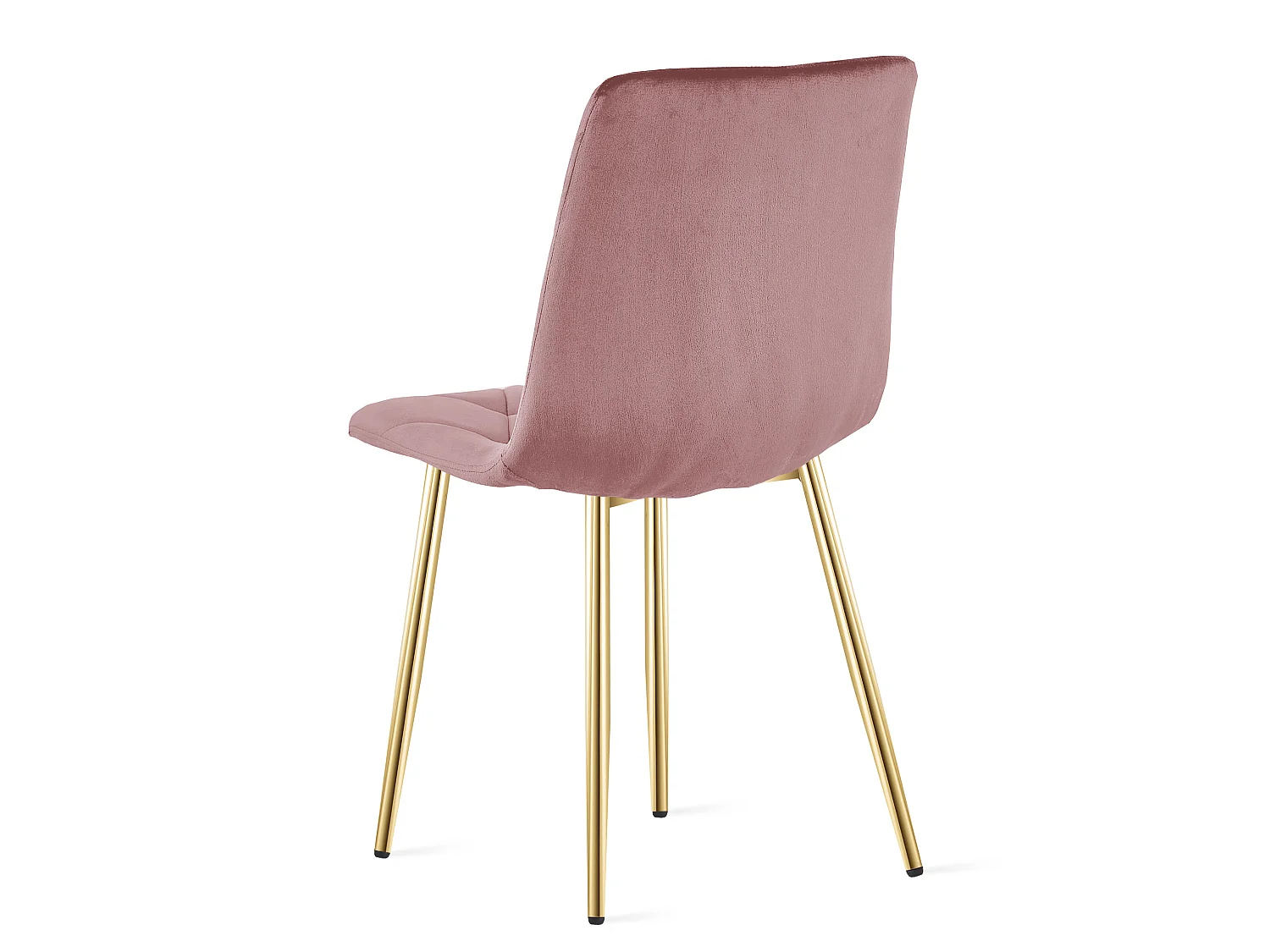Eetkamerstoel LIBRA fluweel roze gouden poten 45x54x86,5 cm