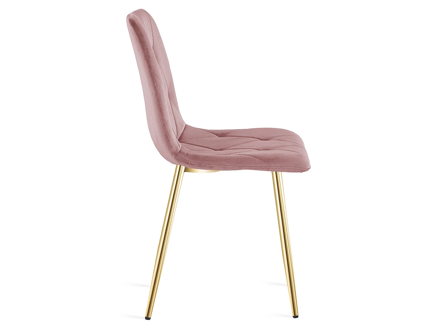 Eetkamerstoel LIBRA fluweel roze gouden poten 45x54x86,5 cm