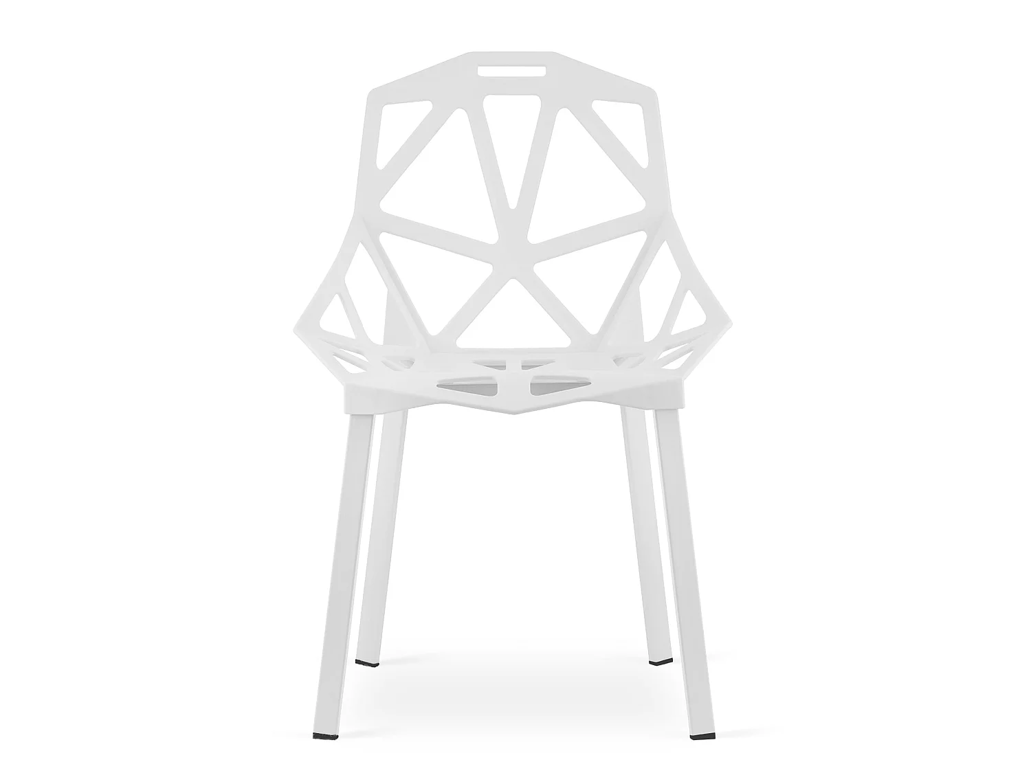 Eetkamerstoel ESSEN ergonomisch polypropyleen wit 79,5x54x50 cm