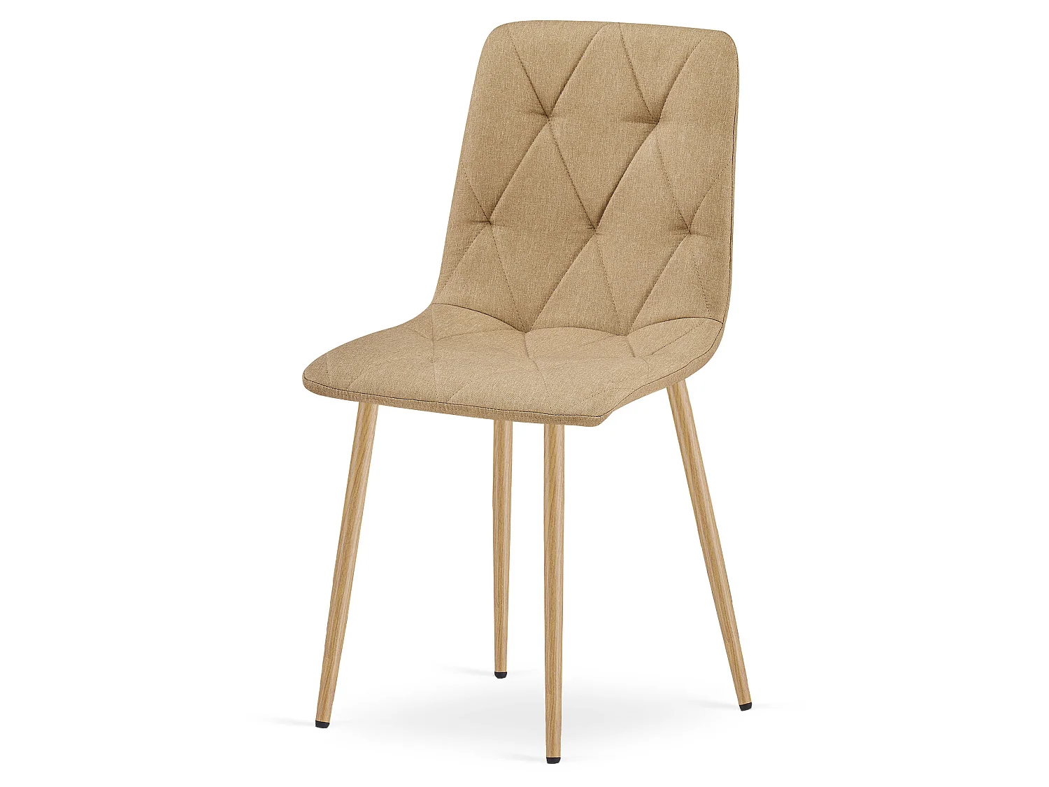 Chaise de salle à manger LIBRA rembourrée tissu brun 44,5x54,5x87 cm