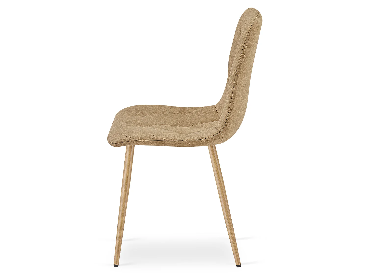 Chaise de salle à manger LIBRA rembourrée tissu brun 44,5x54,5x87 cm