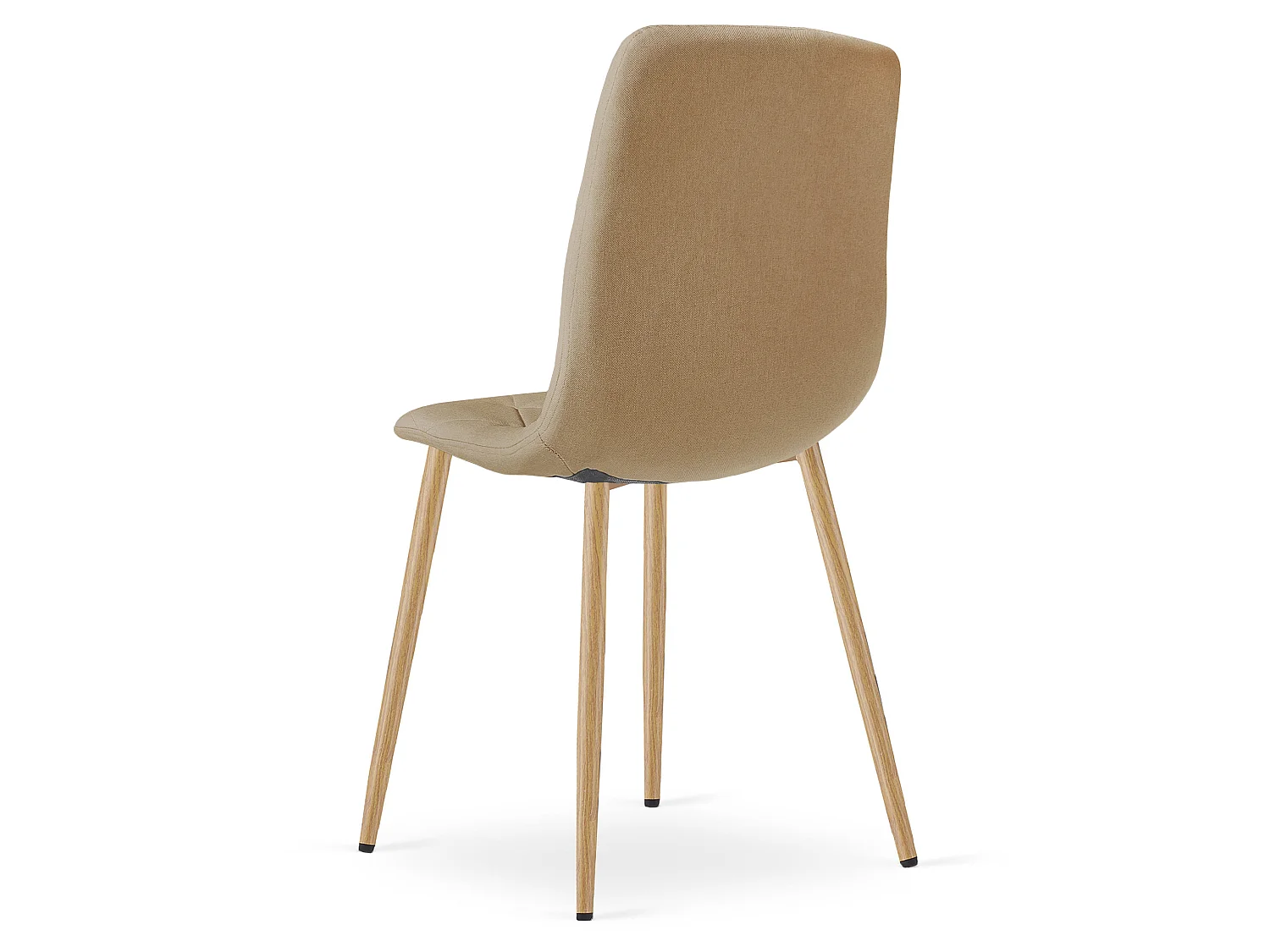 Chaise de salle à manger LIBRA rembourrée tissu brun 44,5x54,5x87 cm